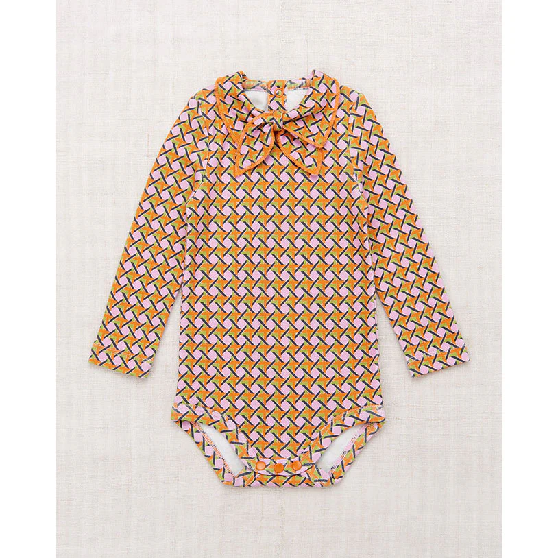 Misha and Puff  Pink Lilac Lattice Junior Scout Onesie