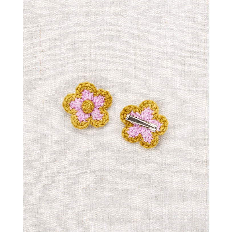 Misha and Puff  Pink Lilac Medium Flower Clip Set - Image 2