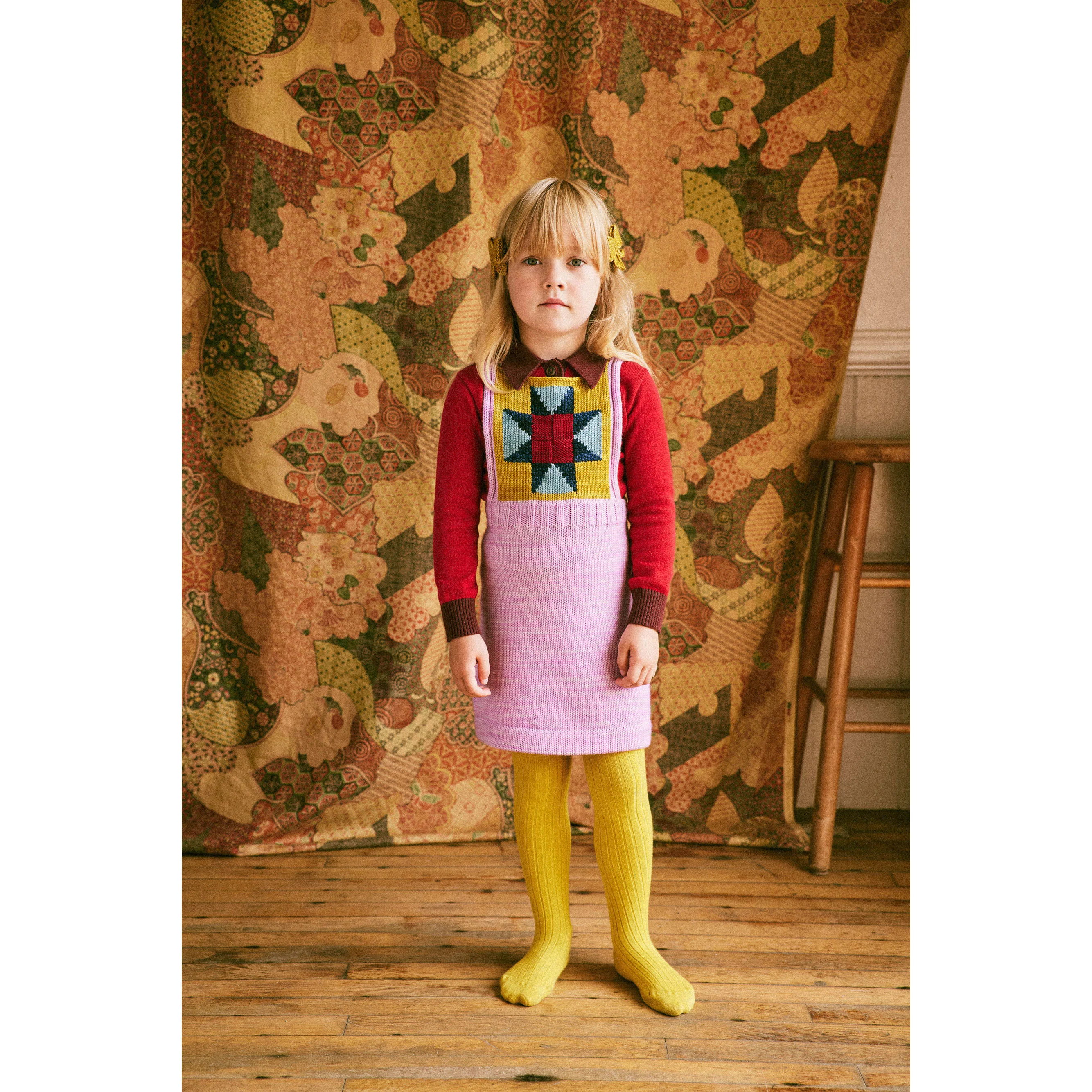 Misha and Puff Pink Lilac Nova Quilt Pinafore - Image 3