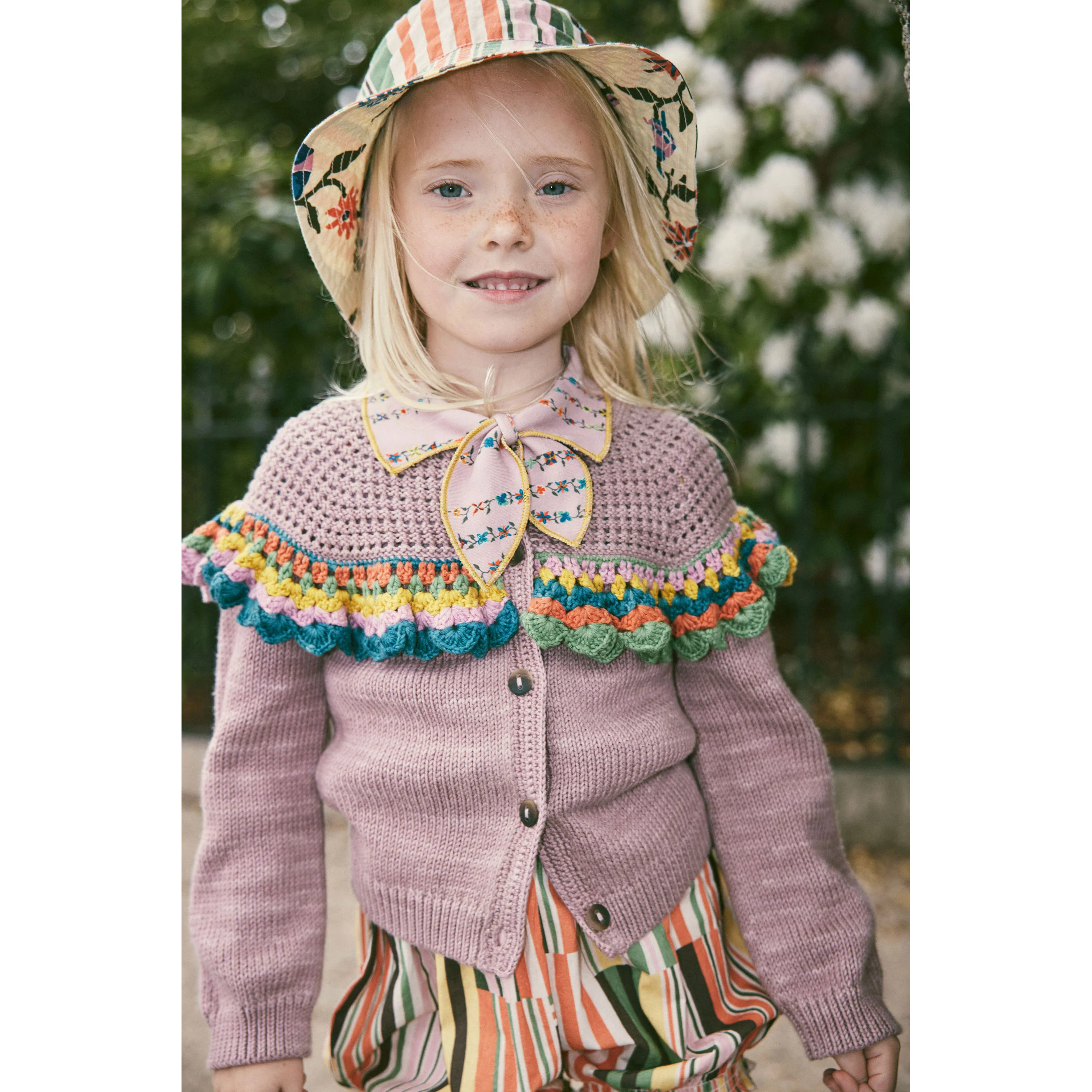 Misha and Puff Plum Petal Crochet Joya Cardigan - Image 2