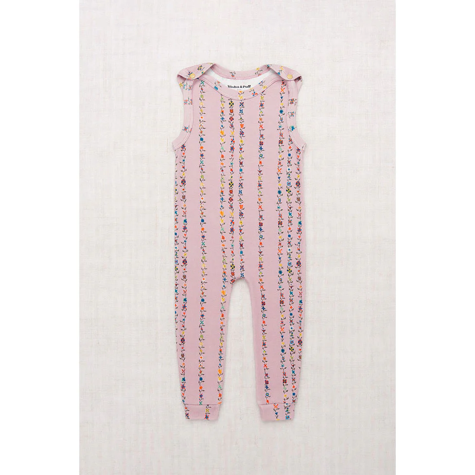 Misha and Puff Plum Petal Little Botanica Snap Overall