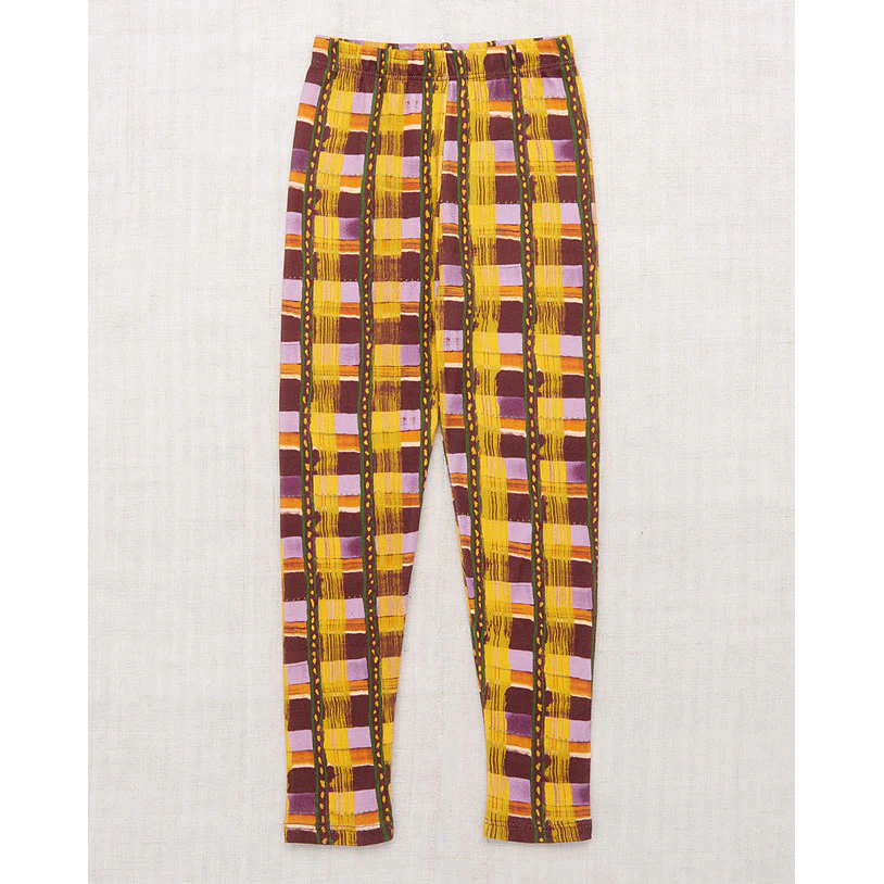 Misha and Puff Plum Watercolor Stripe Leggings