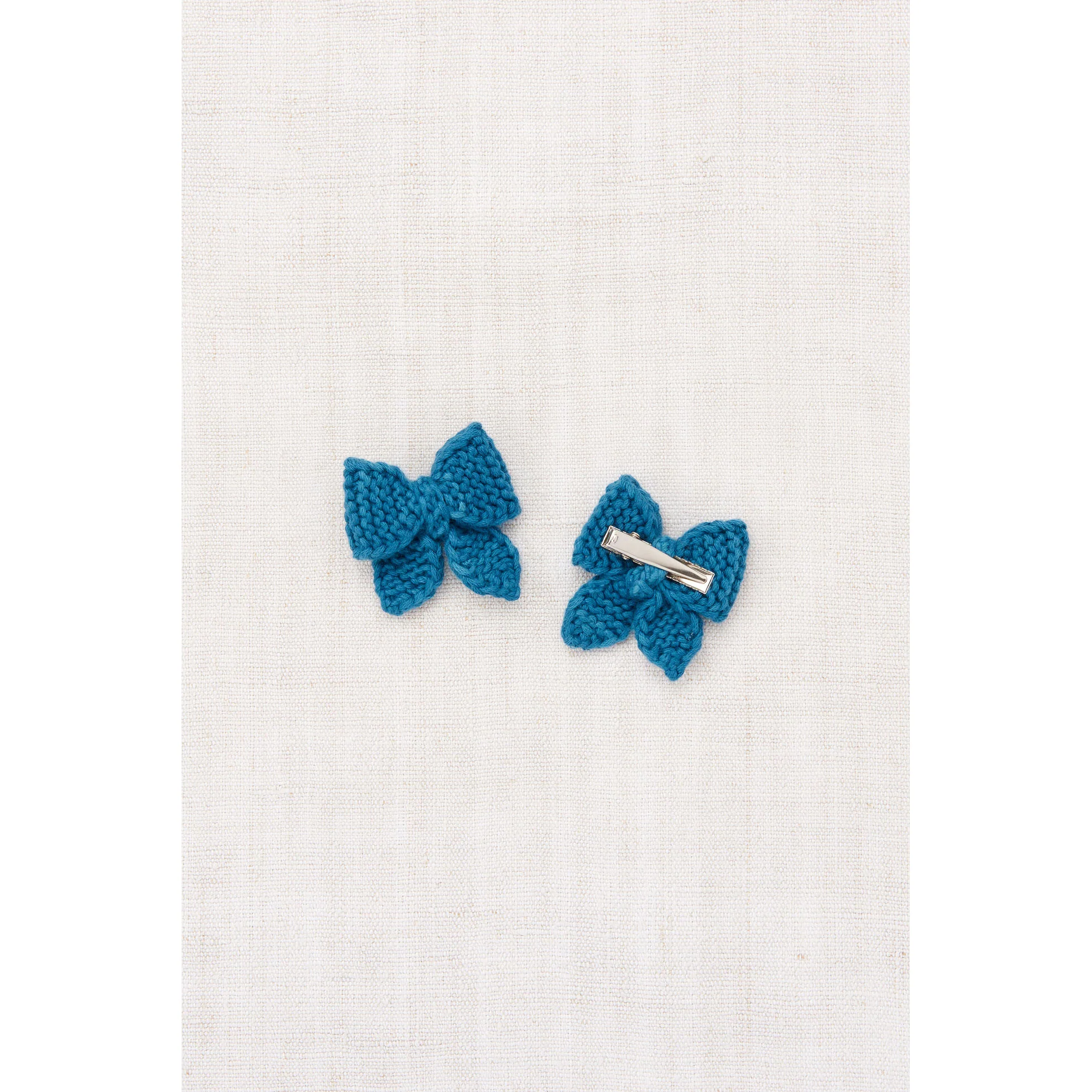 Misha and Puff Prussian Blue Baby Puff Bow Set - Image 2