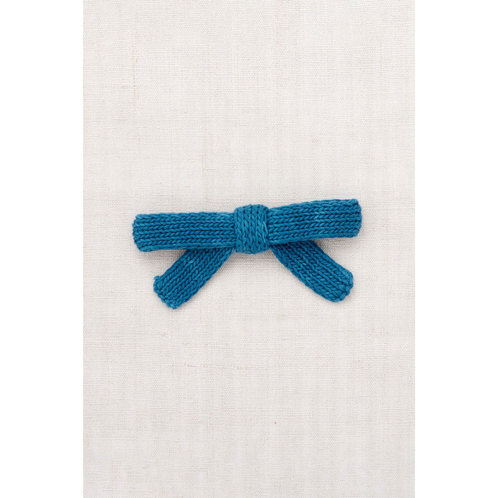 Misha and Puff Prussian Blue Jumbo Goldie Bow