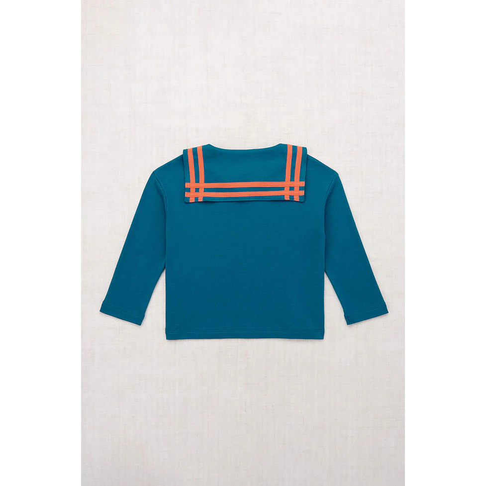 Misha and Puff Prussian Blue Sailor Top - Image 2