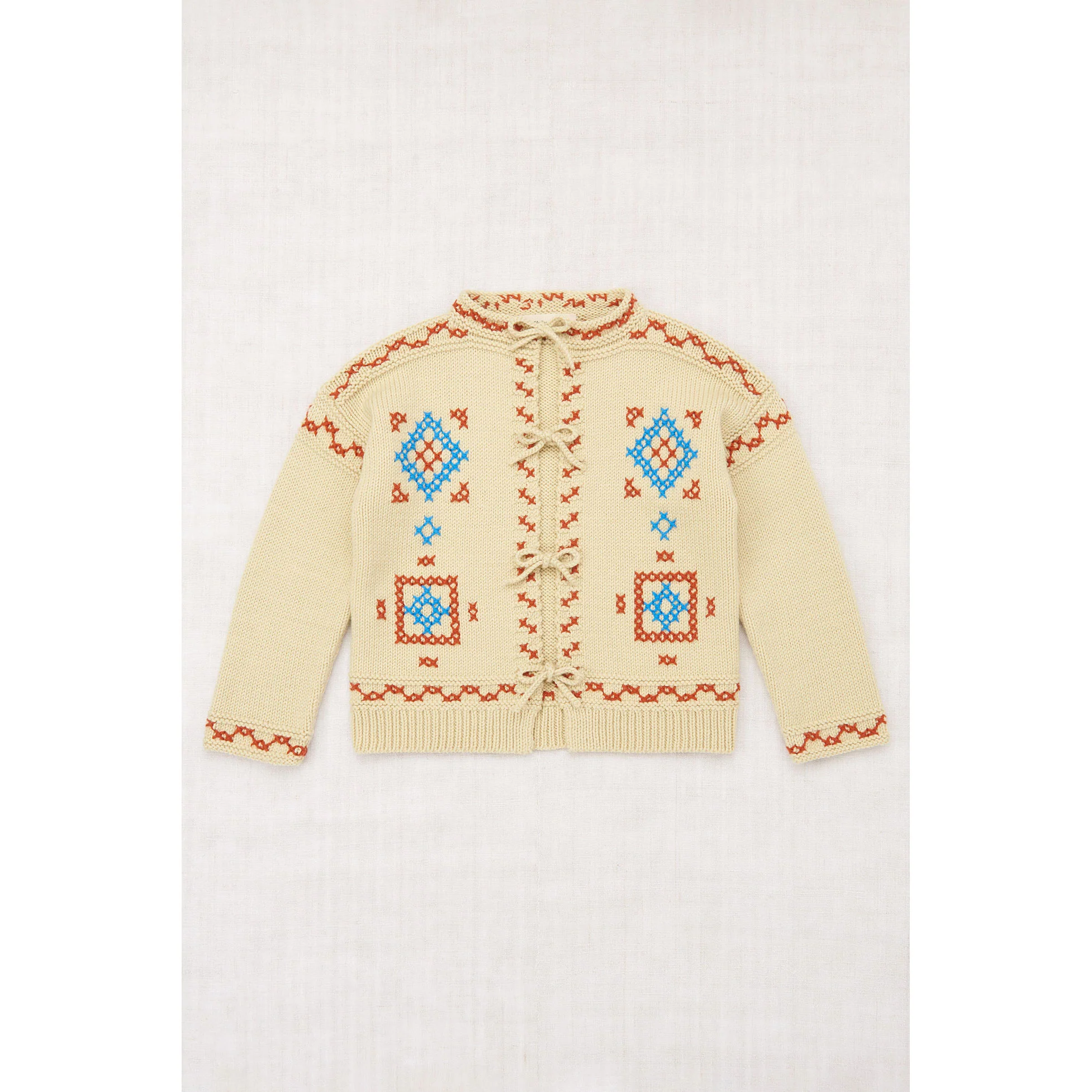 Misha and Puff Raffia Cross Stitch Bjorn Cardigan