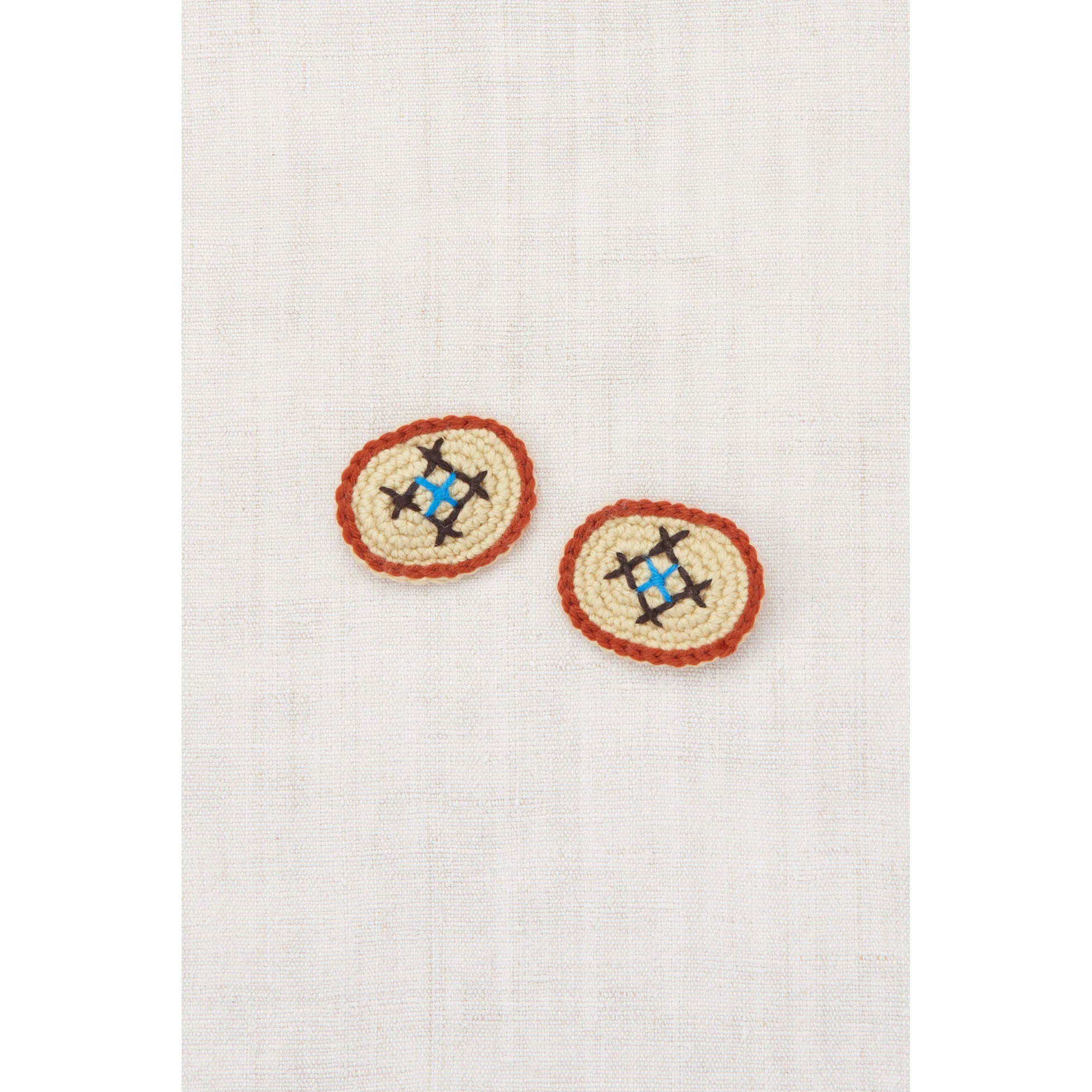Misha and Puff Raffia Cross Stitch Clip Set