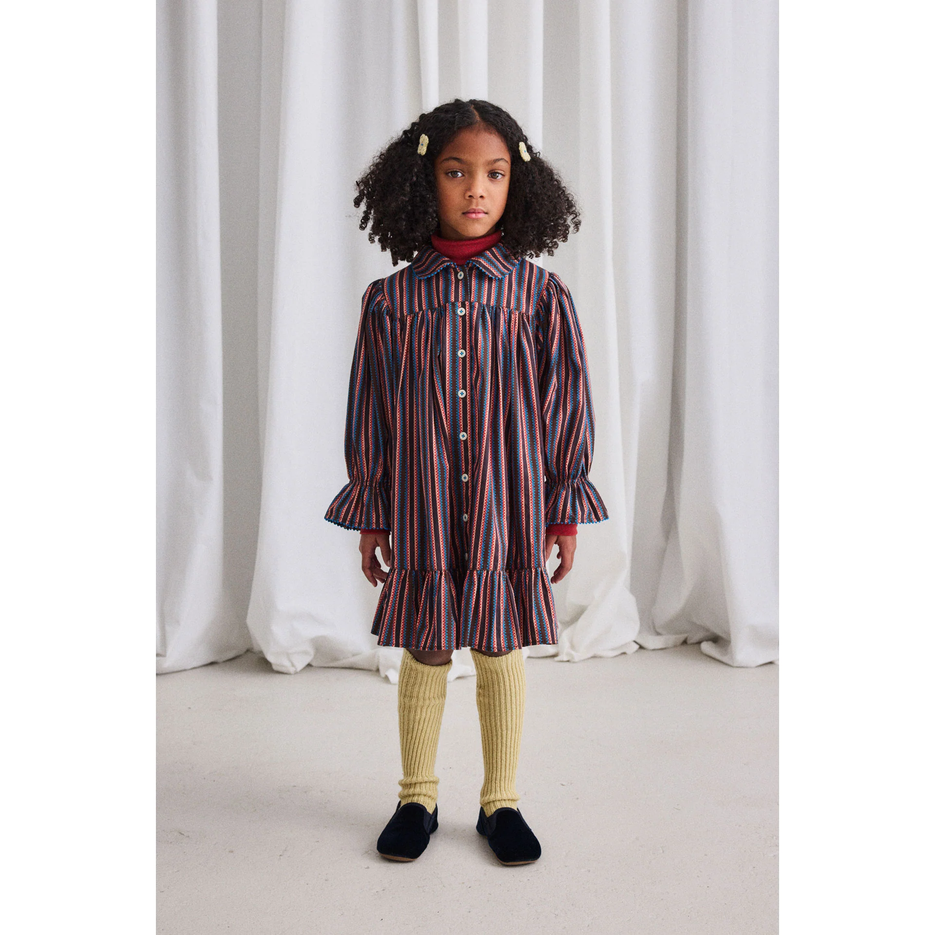 Misha and Puff Raisin Vaquero Stripe Ingrid Dress - Image 2