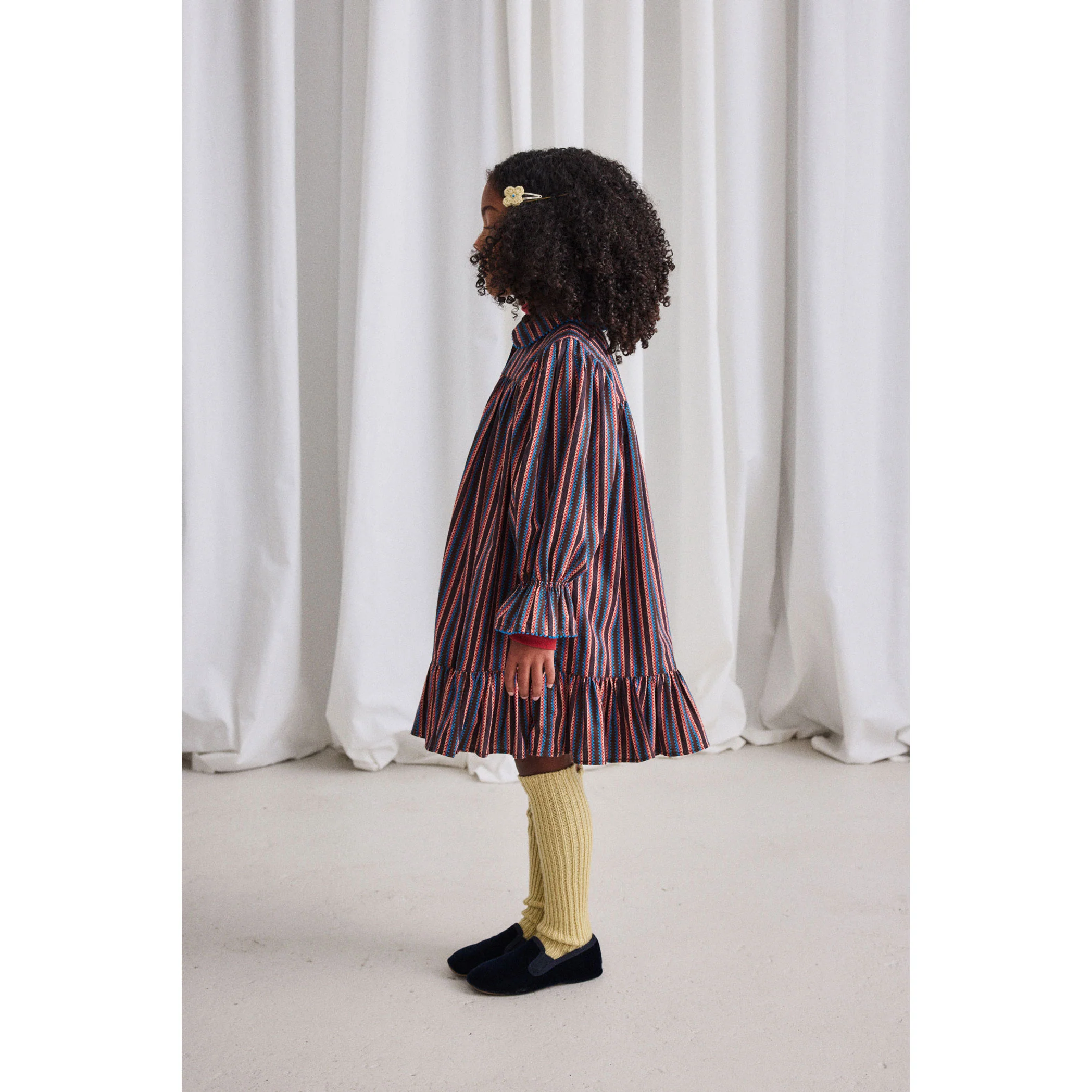 Misha and Puff Raisin Vaquero Stripe Ingrid Dress - Image 3