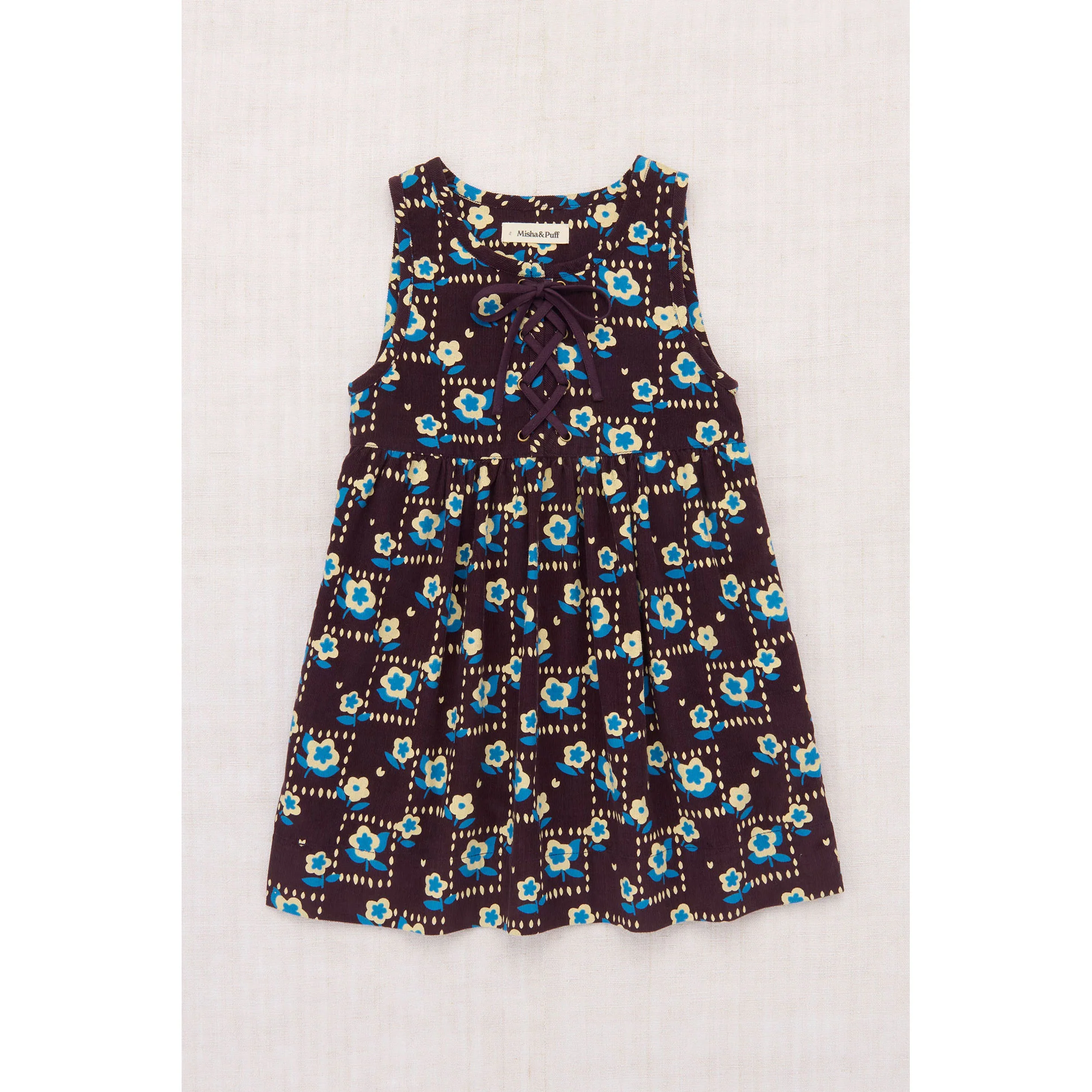 Misha and Puff Raisin Windowbox Corduroy Agatha Dress