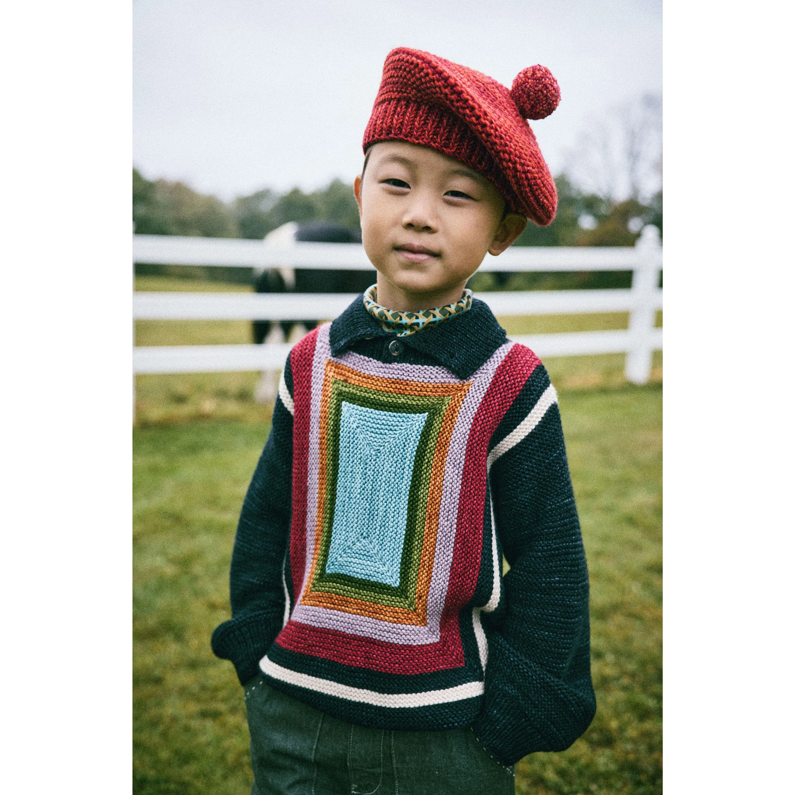 Misha and Puff Red Flame + Berry Marl Marl Beret - Image 2