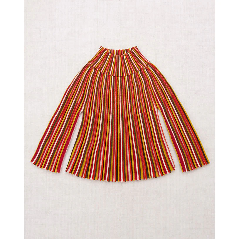 Misha and Puff  Red Flame Candy Stripe Accordion Turtleneck