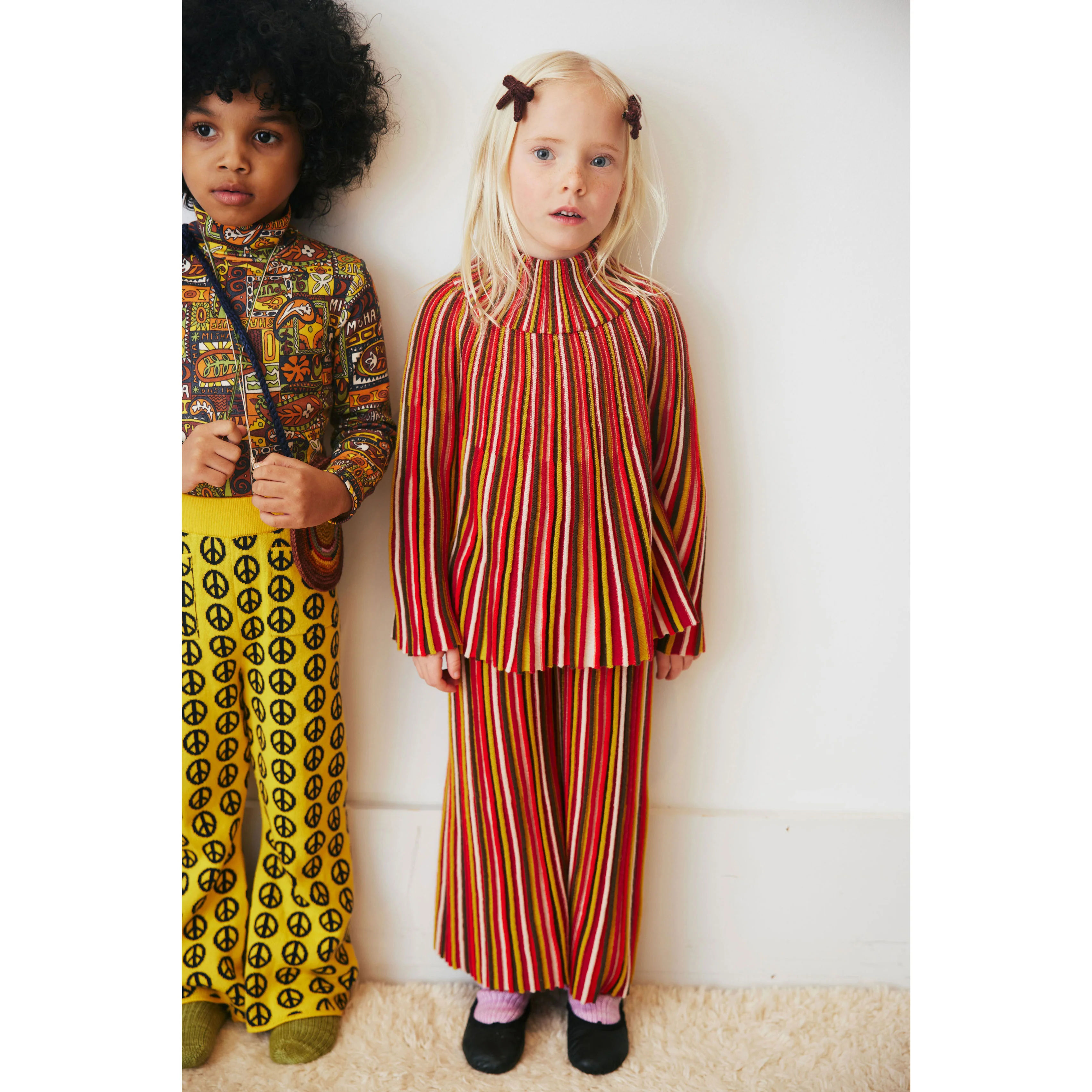 Misha and Puff  Red Flame Candy Stripe Accordion Turtleneck - Image 2