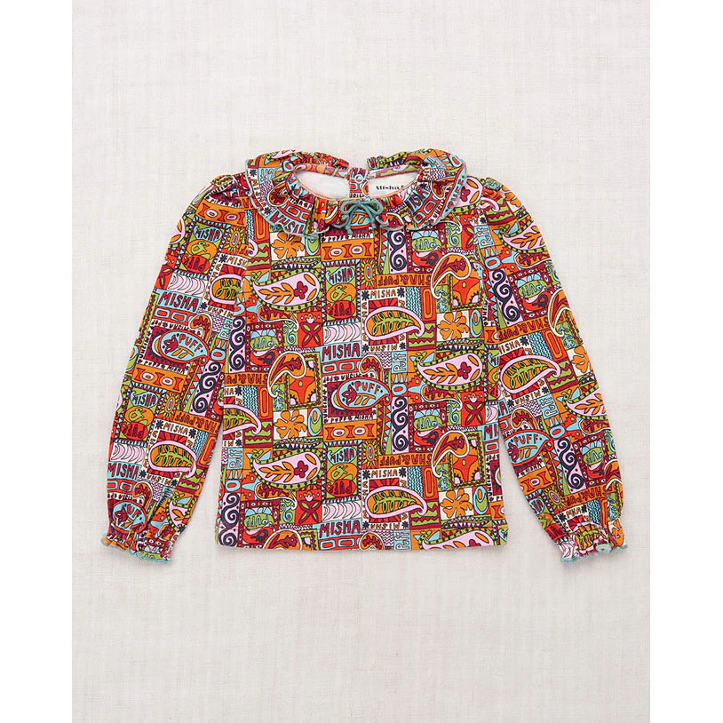 Misha and Puff  Red Flame Groovy Paisley Pattie Top