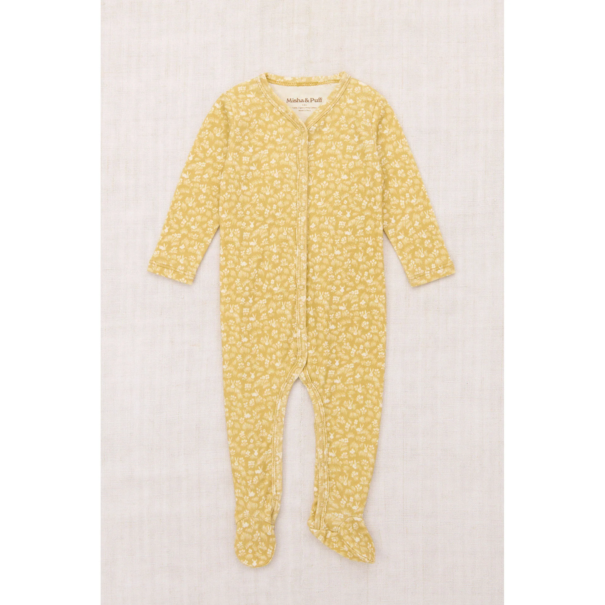Misha and Puff Root Bunny Meadow Baby Footed One-Piece