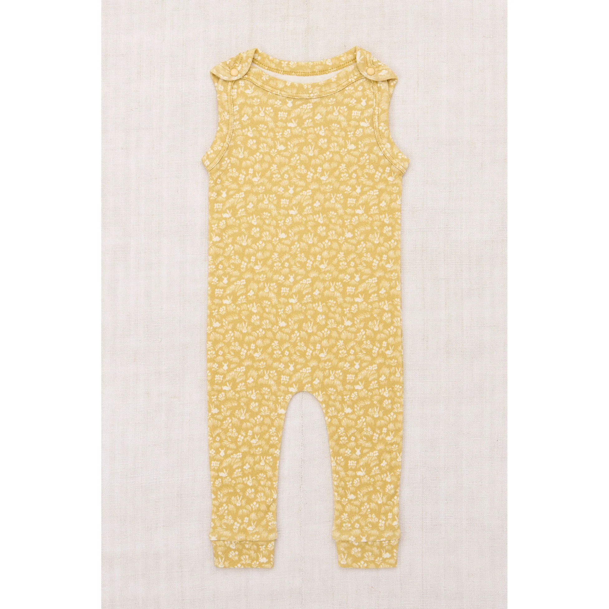 Misha and Puff Root Bunny Meadow Baby Snap Overall