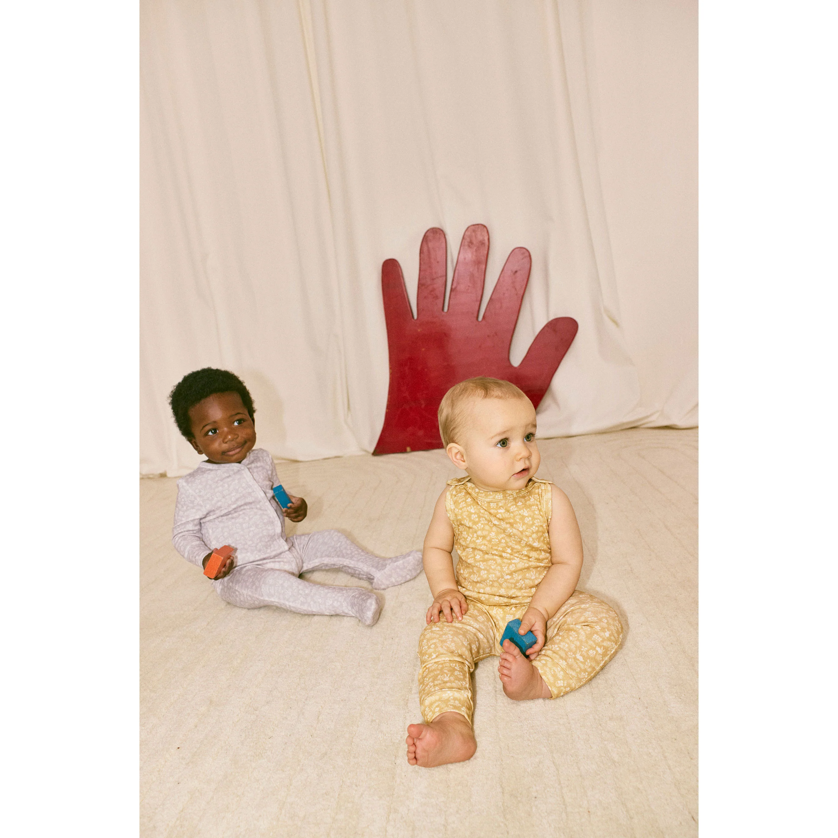 Misha and Puff Root Bunny Meadow Baby Snap Overall - Image 2