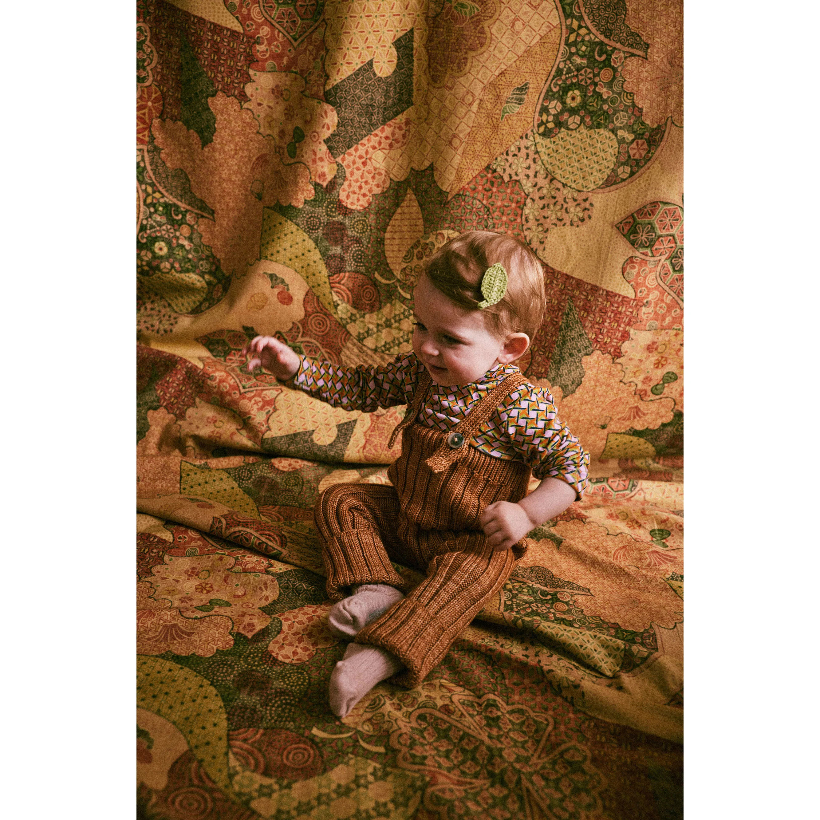 Misha and Puff Rose Gold Rib Longies - Image 3