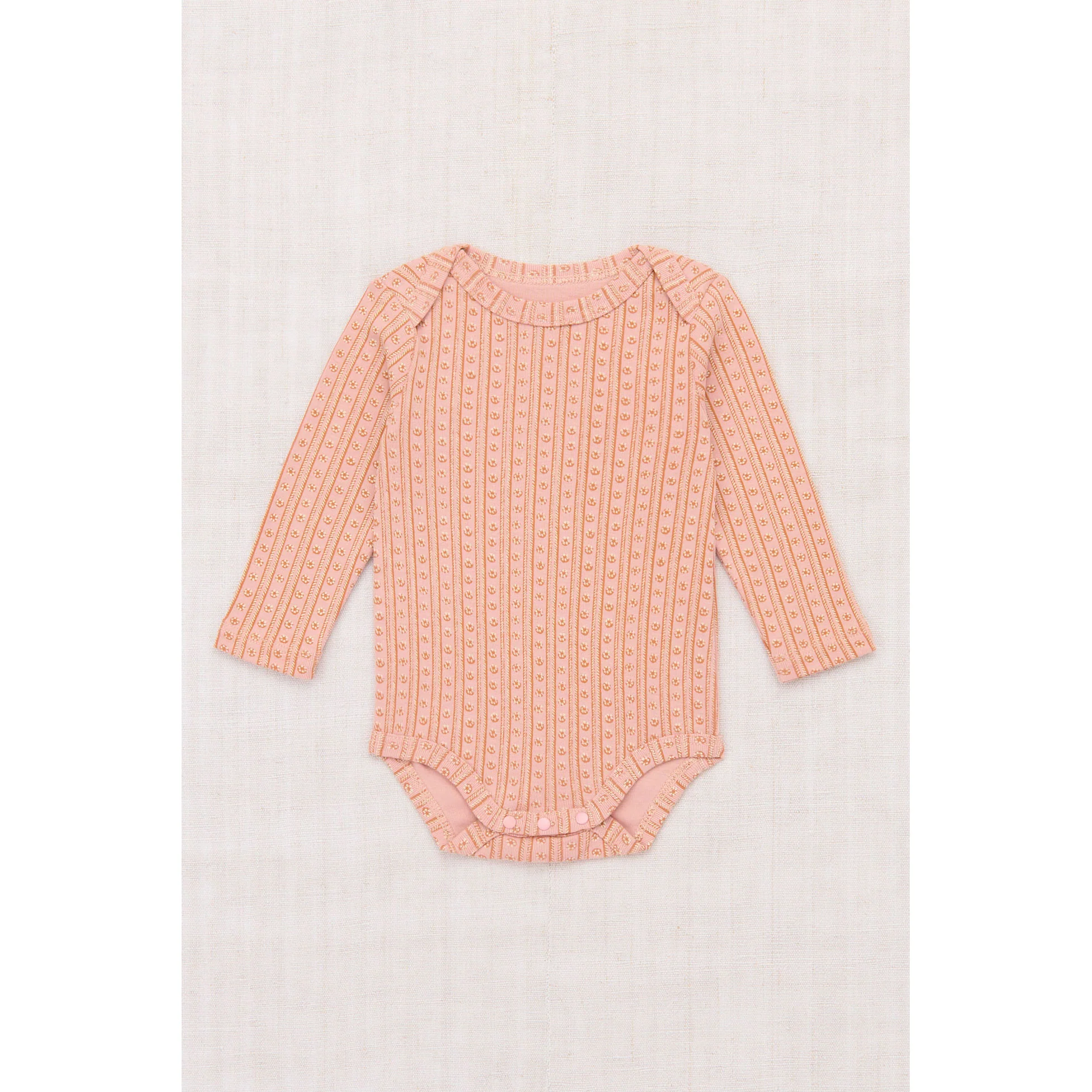 Misha and Puff Rosette Little House Floral Baby Long Sleeve Lap Onesie