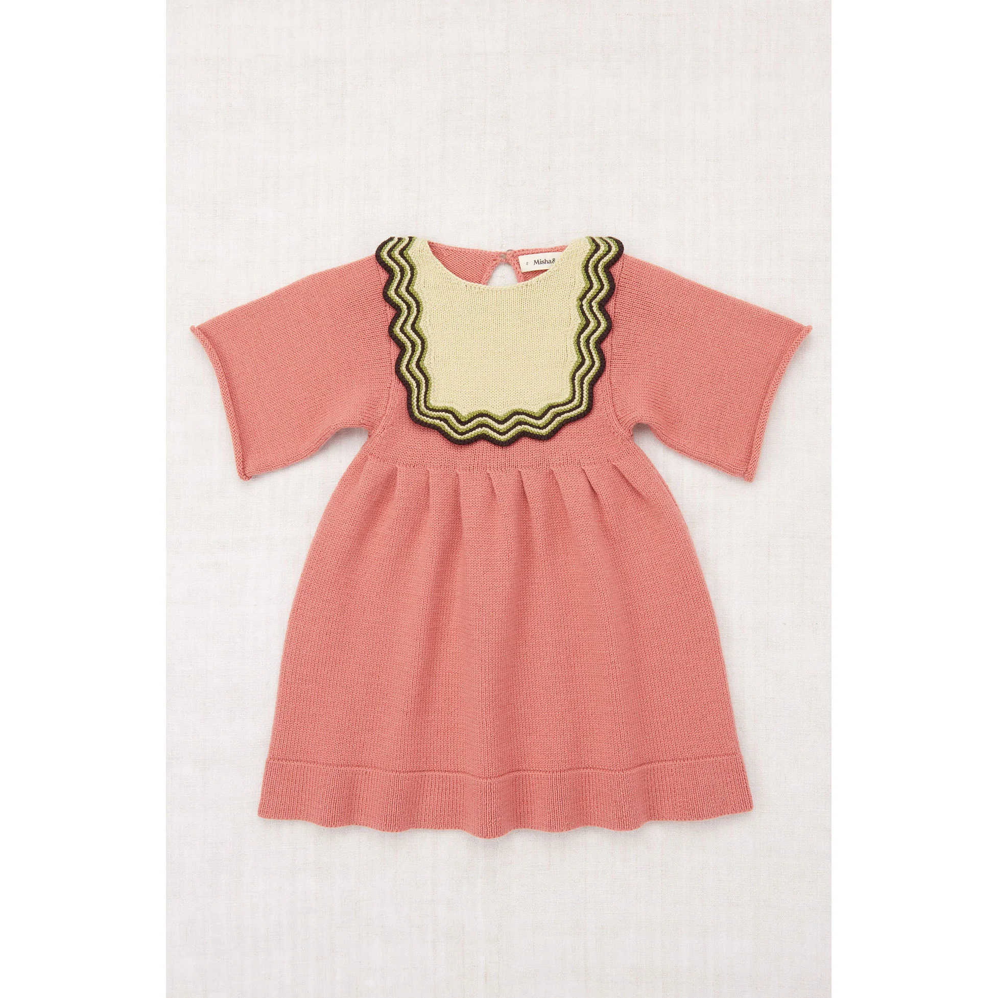 Misha and Puff Rosewood Chevron Bib Dress