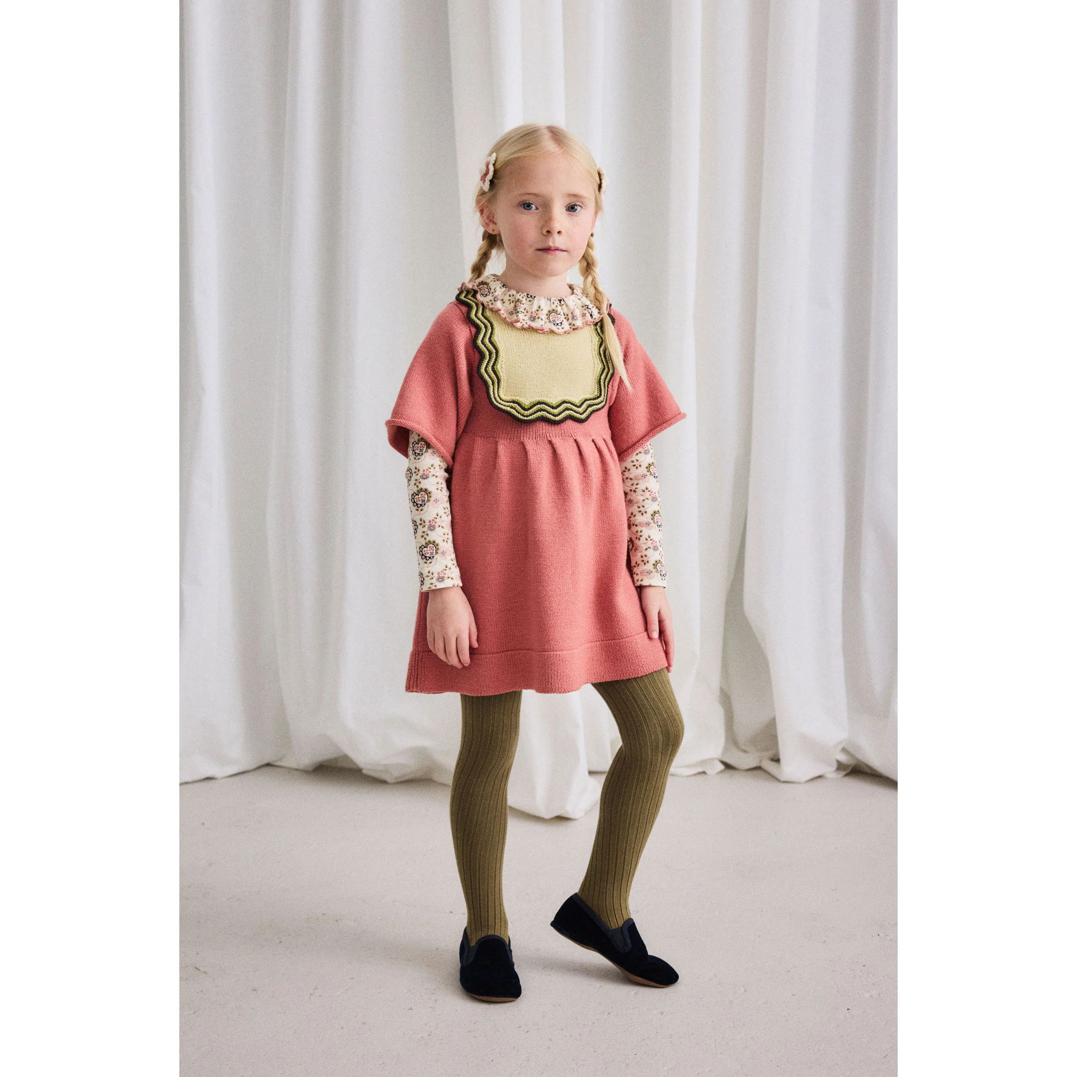 Misha and Puff Rosewood Chevron Bib Dress - Image 2