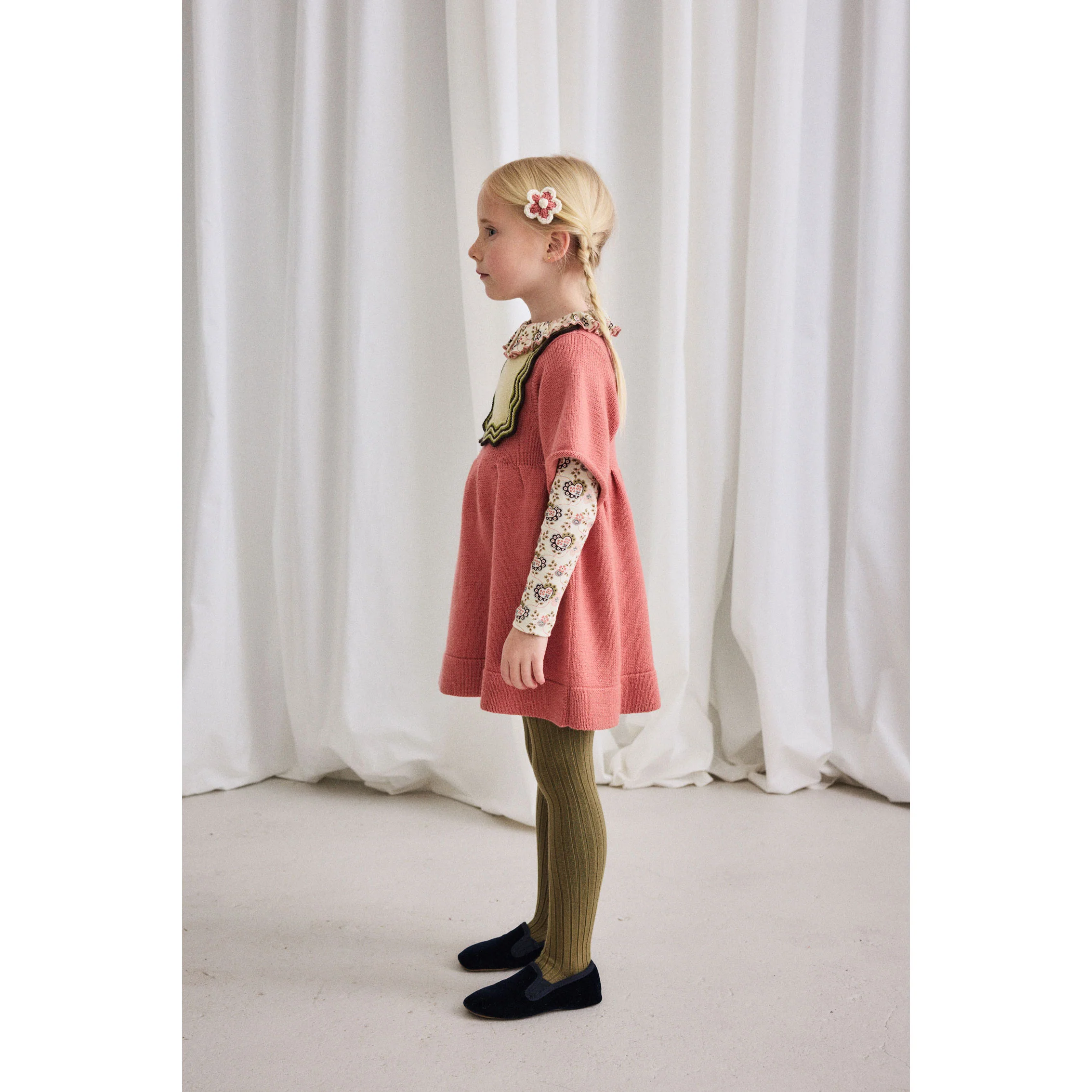 Misha and Puff Rosewood Chevron Bib Dress - Image 3