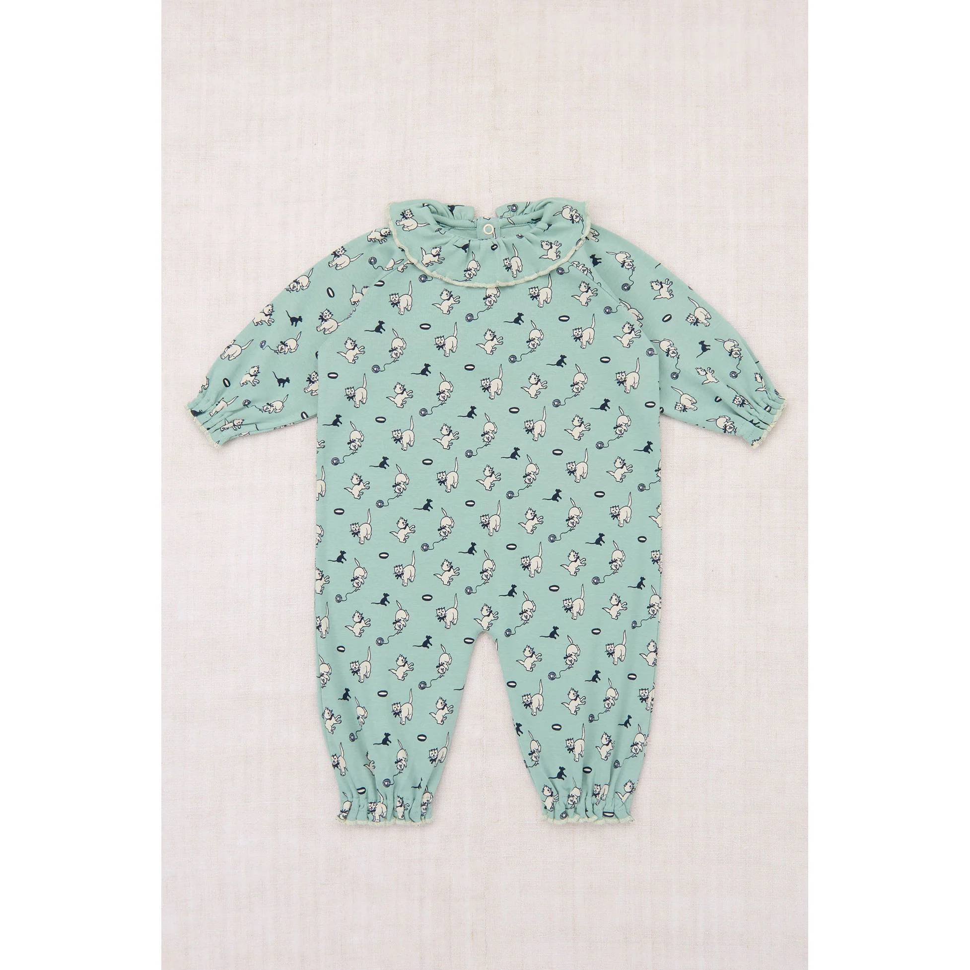 Misha and Puff Sage Cat & Mouse Baby Pierrot Onesie
