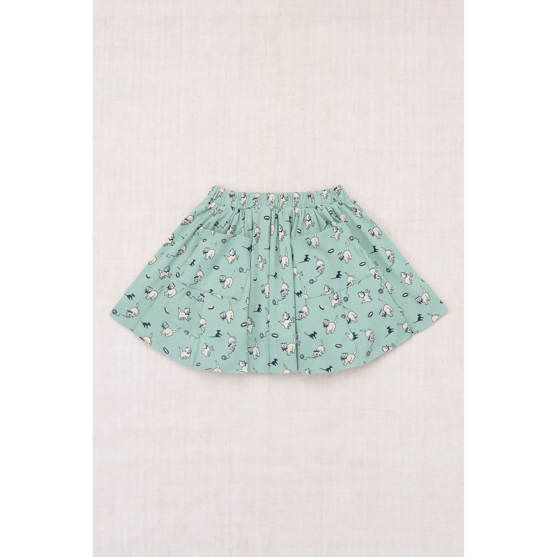 Misha and Puff Sage Cat & Mouse Circle Skirt