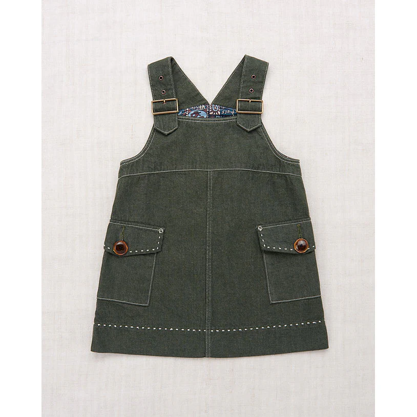 Misha and Puff Sage Denim Buckle Jumper Dress