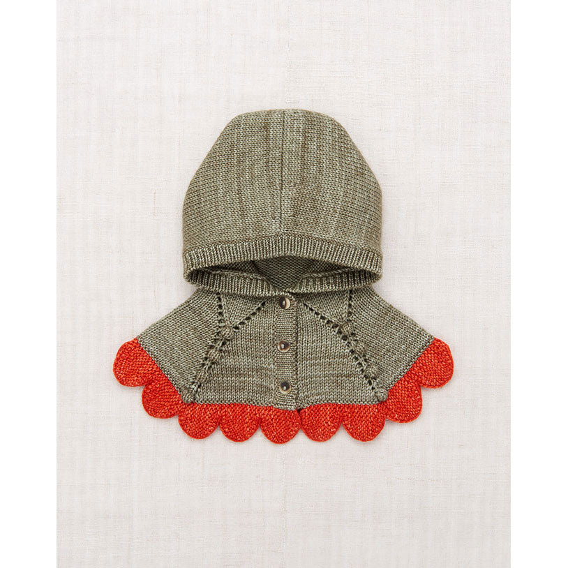 Misha and Puff Seal Gray Scallop Capelet