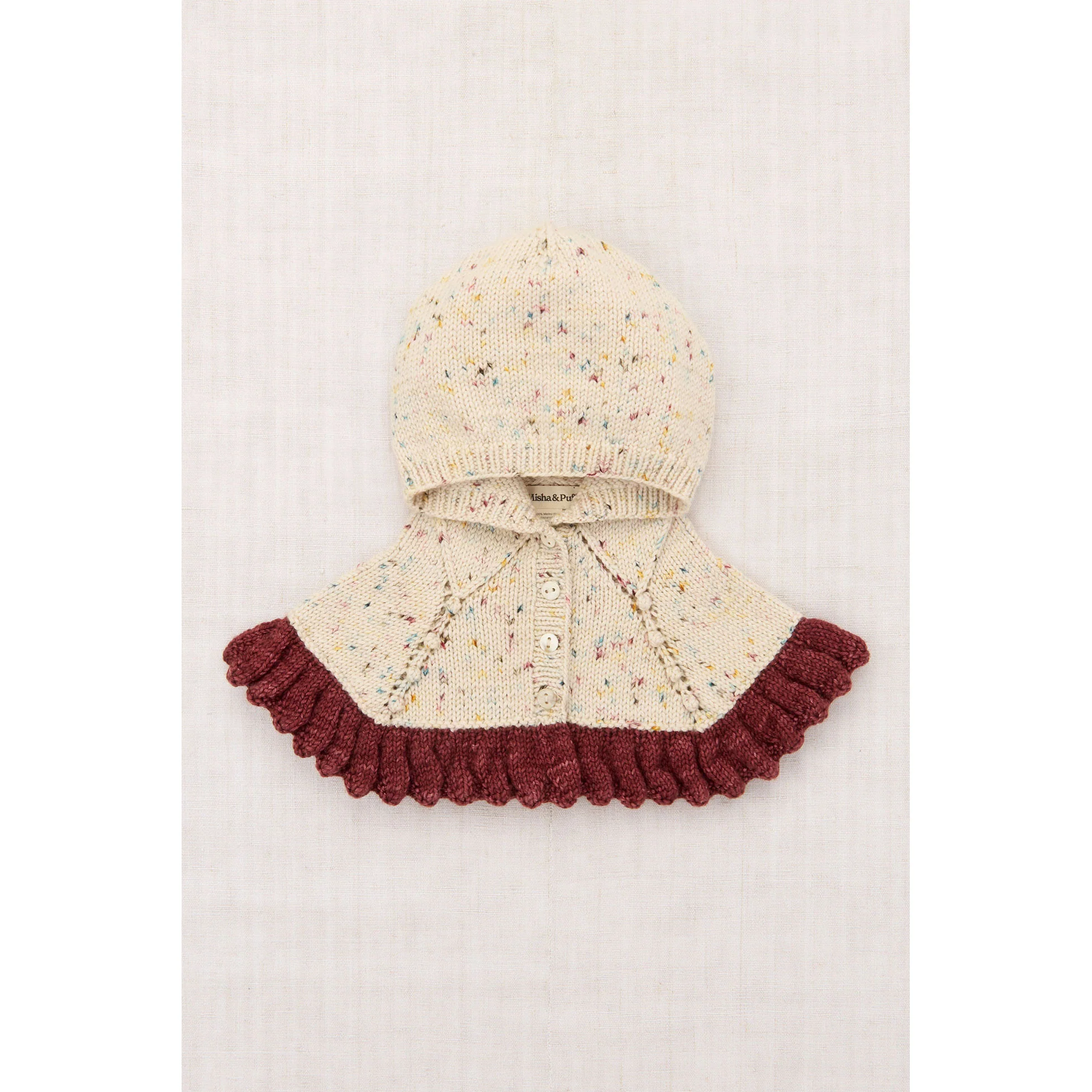 Misha and Puff Snowglobe Confetti Ruffle Capelet