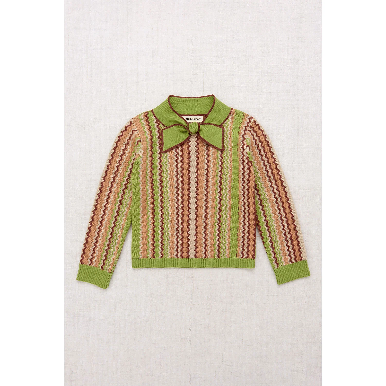 Misha and Puff Sprig Zigzag Jacquard Elsa Sweater