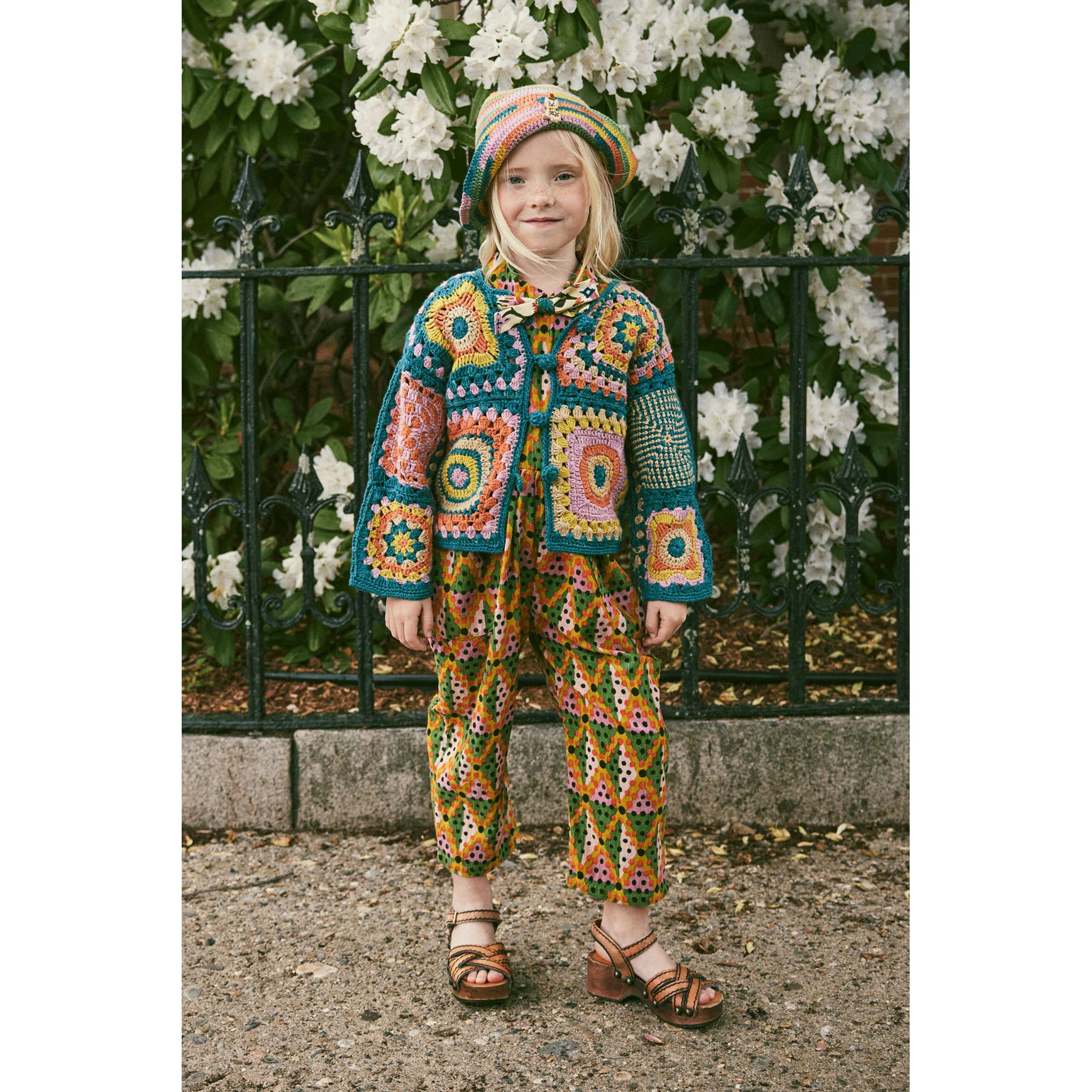 Misha and Puff Spring Mosaic Crochet Beach Hat - Image 2