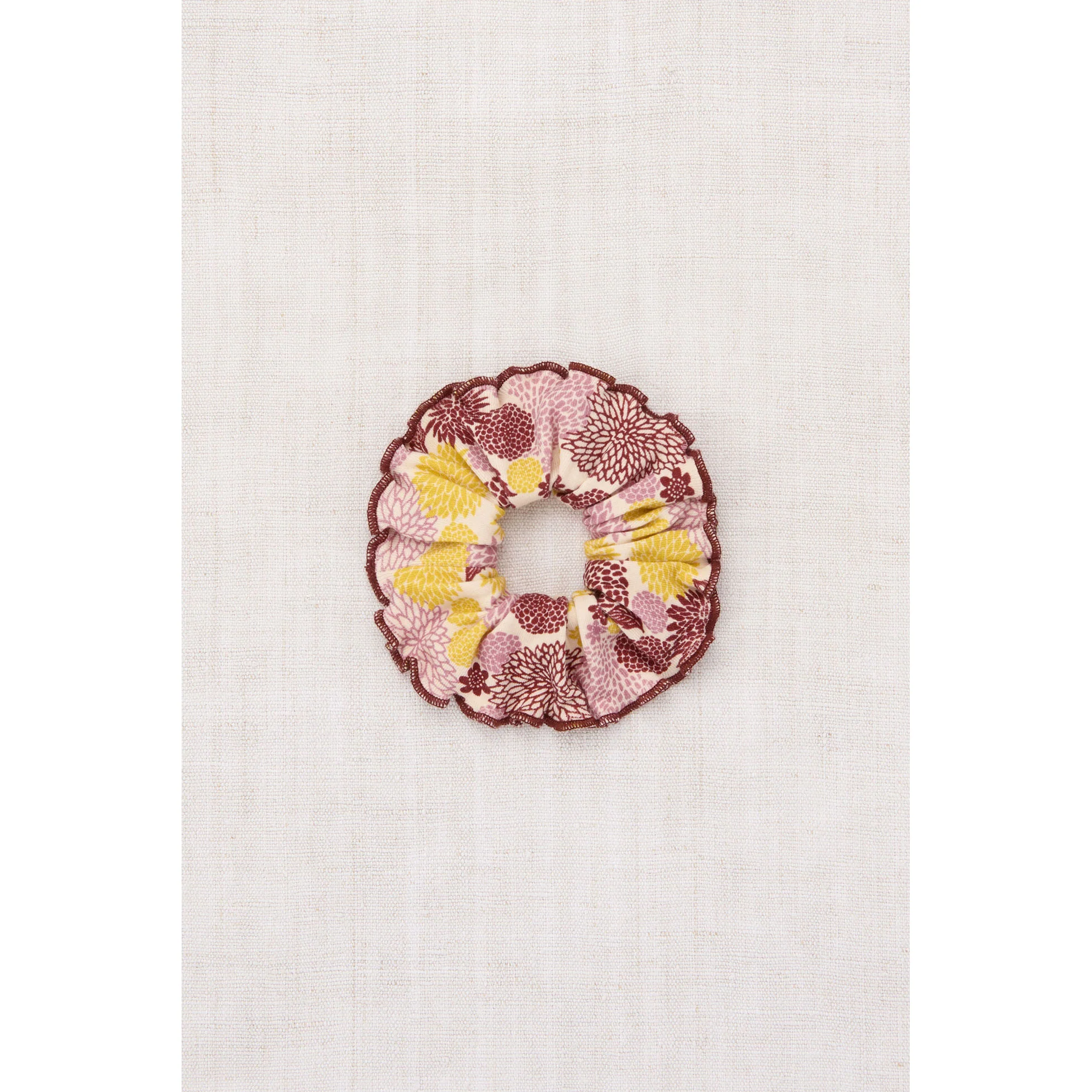 Misha and Puff String/Antique Rose Chrysanthemum Scrunchie