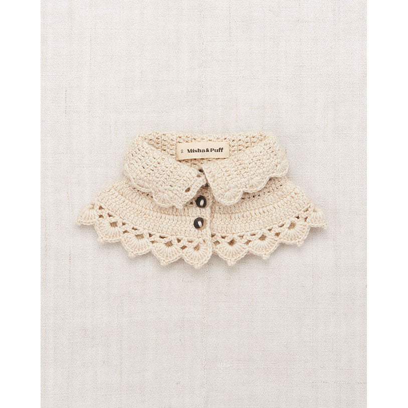 Misha and Puff String Crochet Button Collar