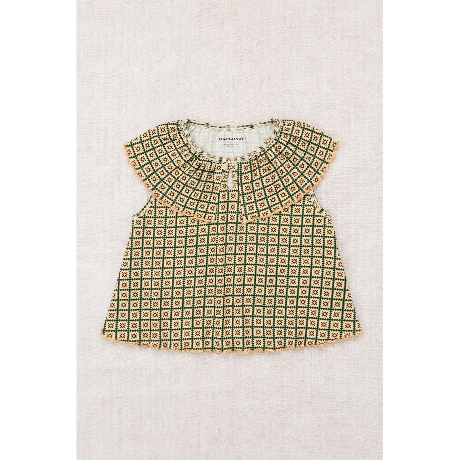 Misha and Puff String/Lawn Pinking Tiles Mira Top