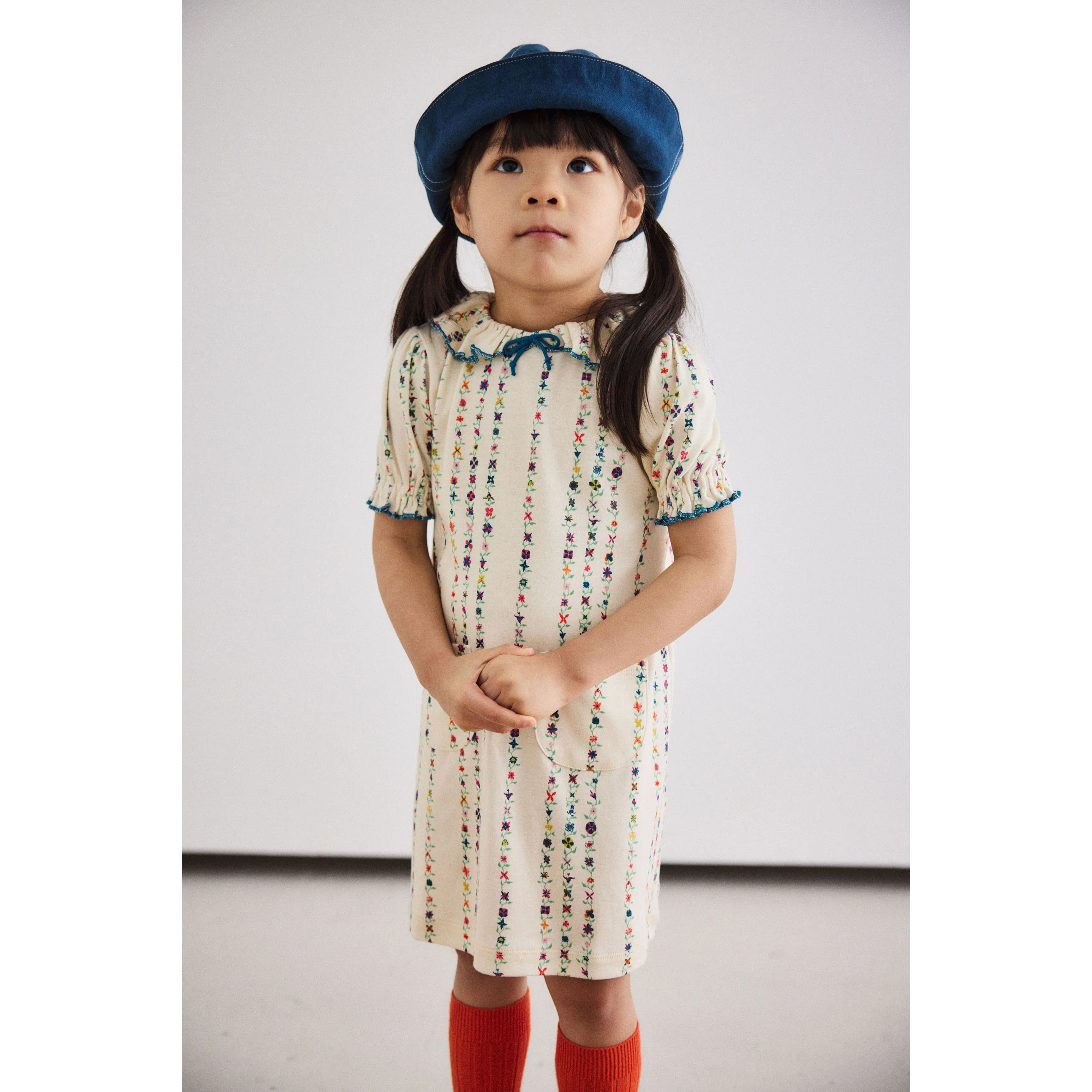 Misha and Puff String Little Botanica Balloon Sleeve Pattie Dress - Image 2