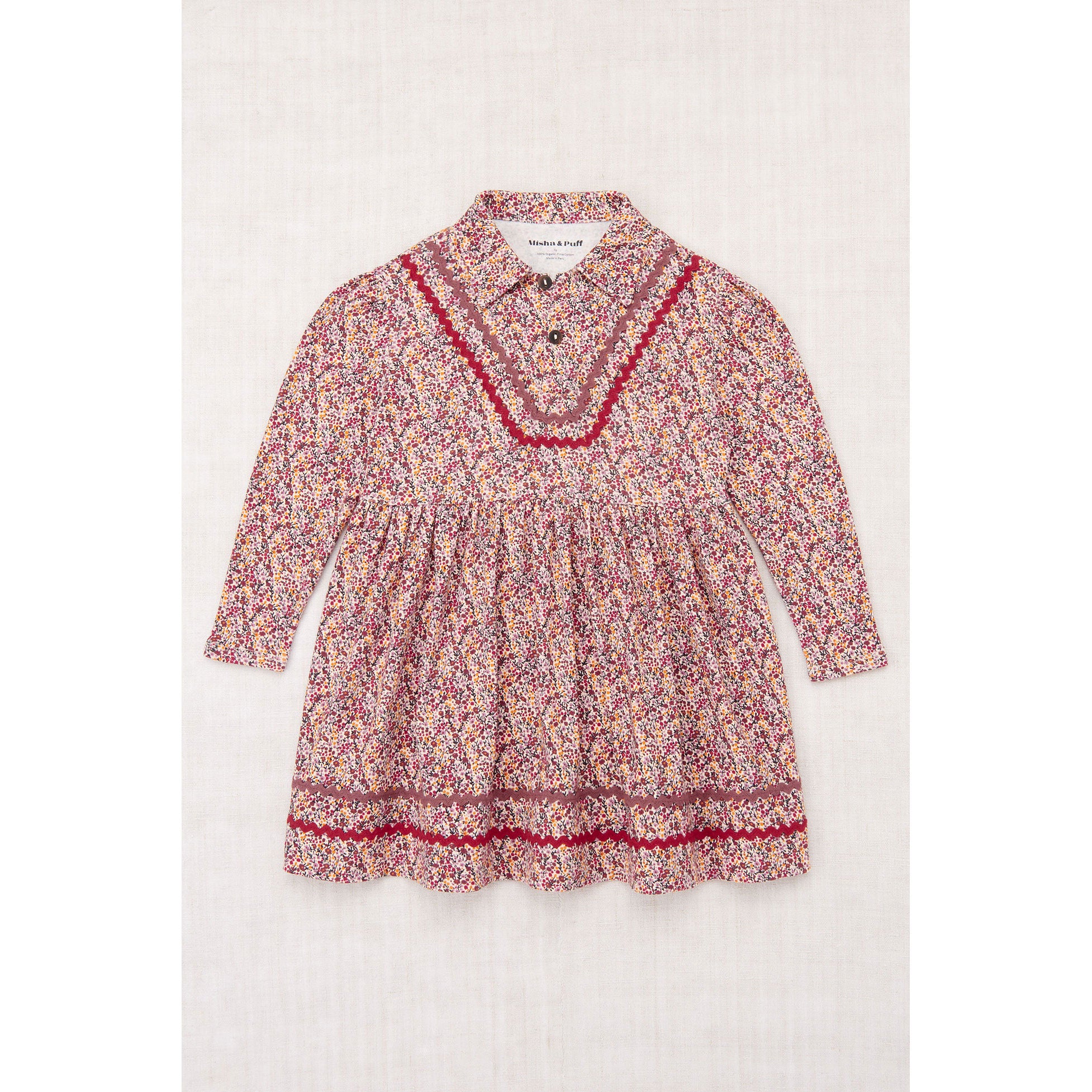 Misha and Puff String Mini Floral Rickrack Sasha Dress