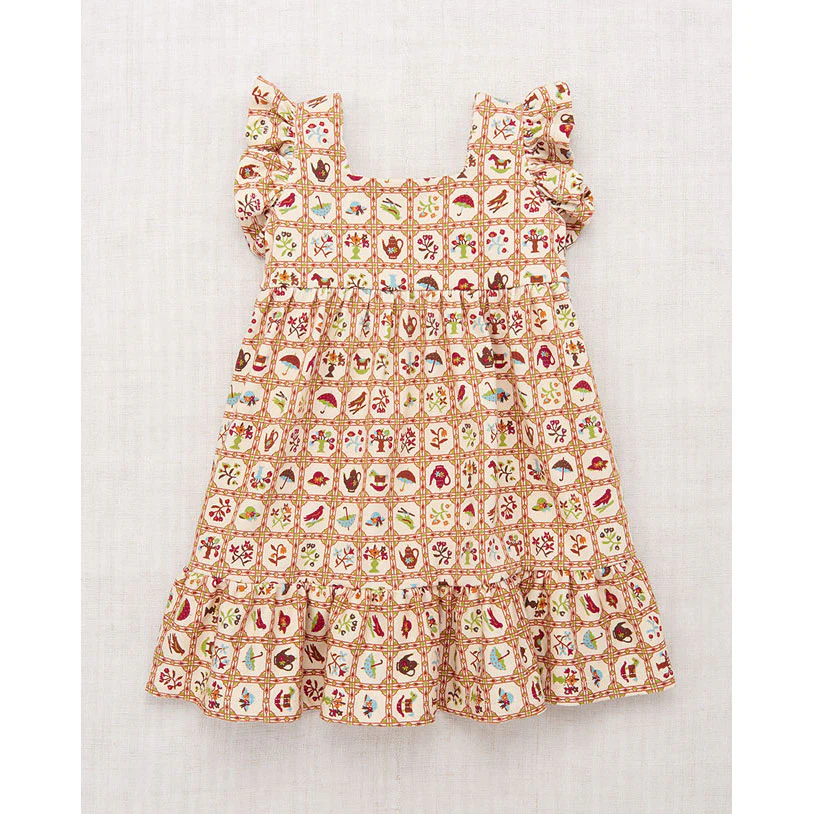 Misha and Puff  String Trellis Ruffle Sleeve Dress