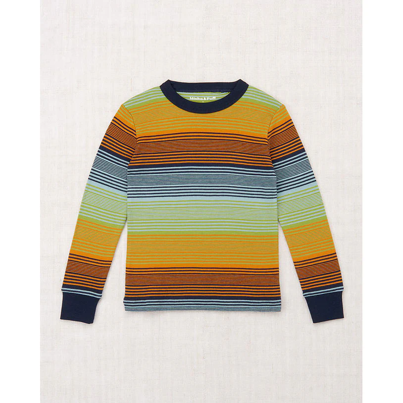 Misha and Puff  Sunset Stripe Primary Crewneck