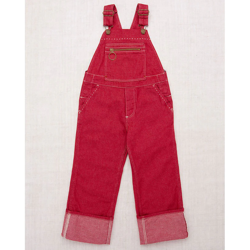 Misha and Puff  Vintage Red Denim Zip Overall