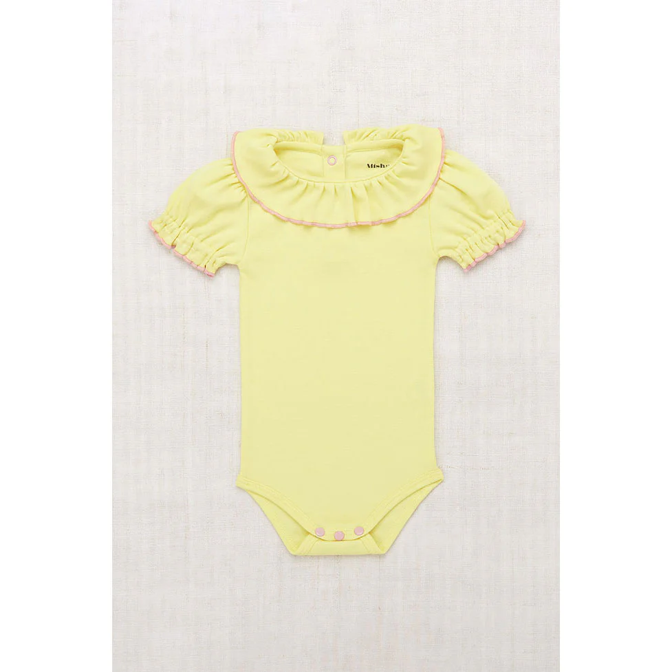 Misha and Puff Vintage Yellow Balloon Sleeve Paloma Onesie
