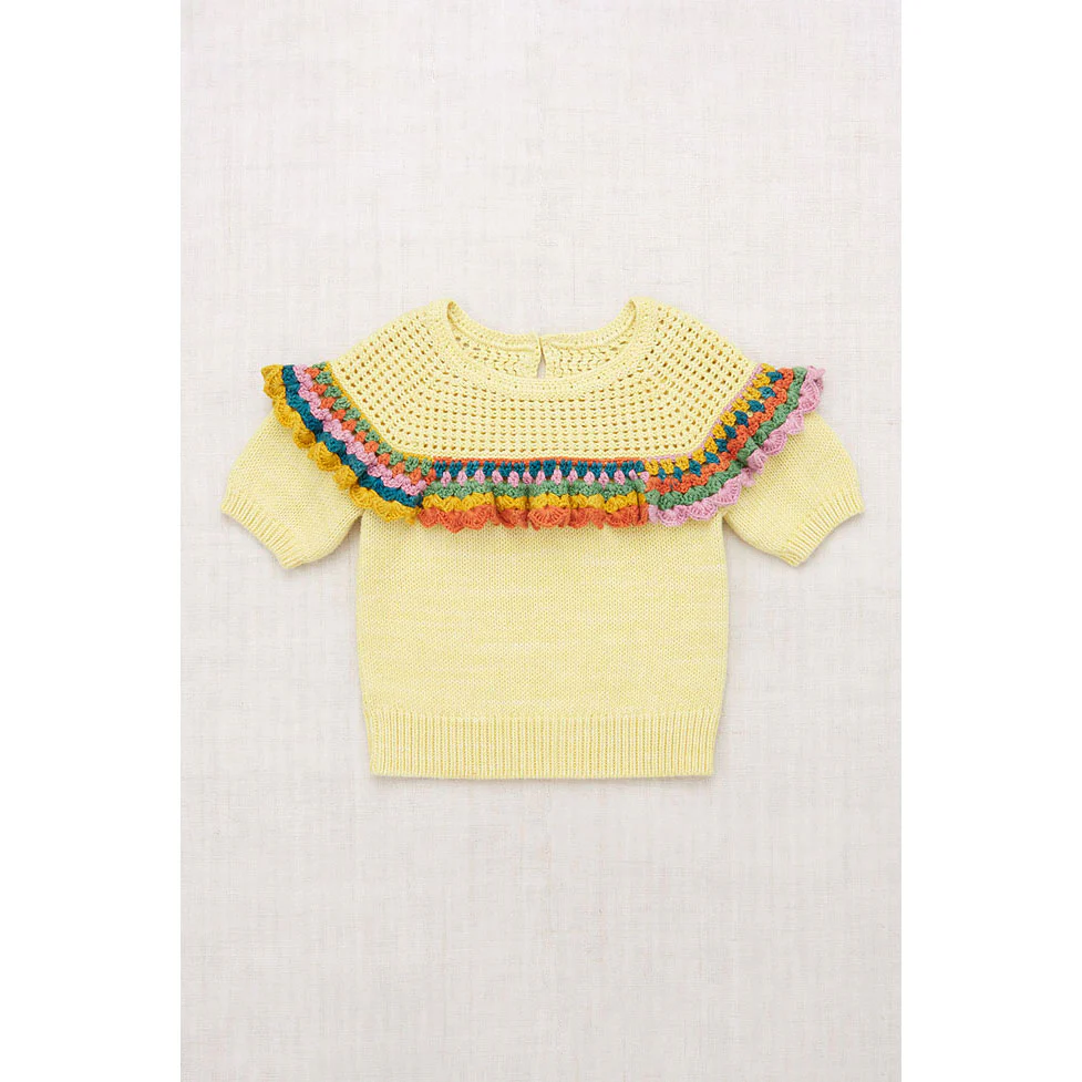 Misha and Puff Vintage Yellow Crochet Joya Top