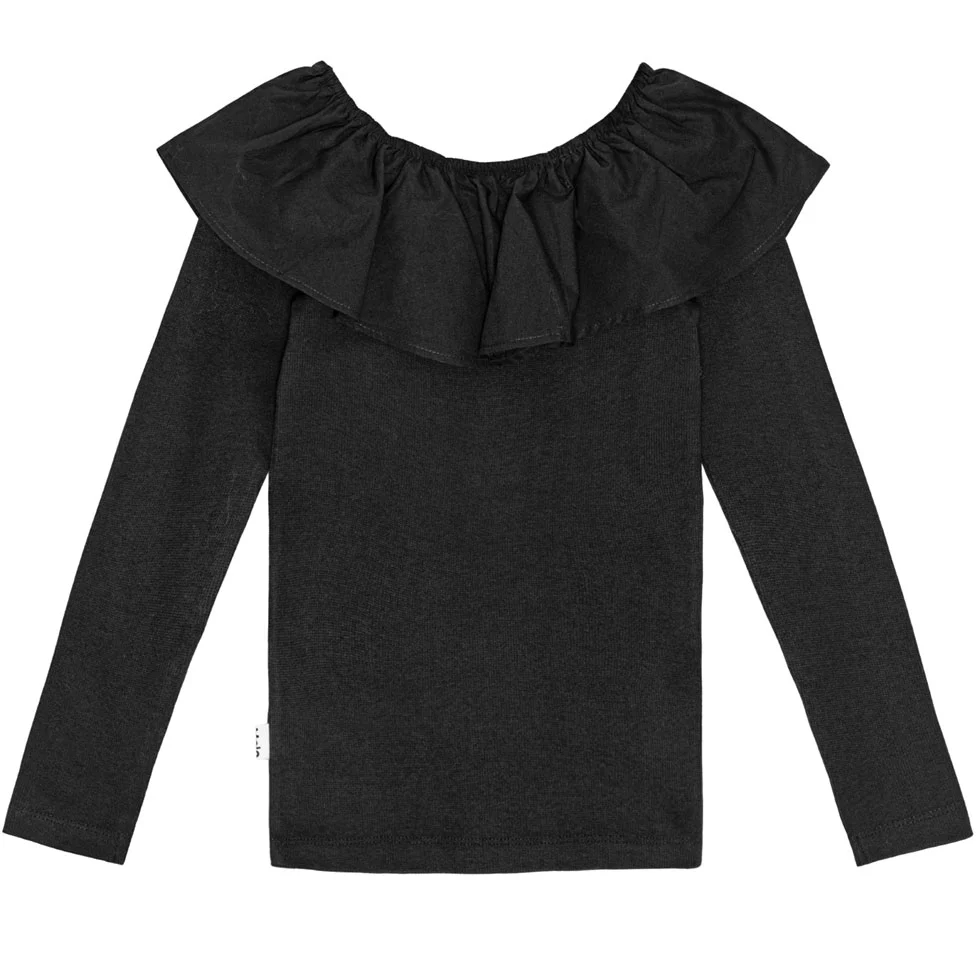 Molo Black Renate Long Sleeve T-Shirt - Image 2