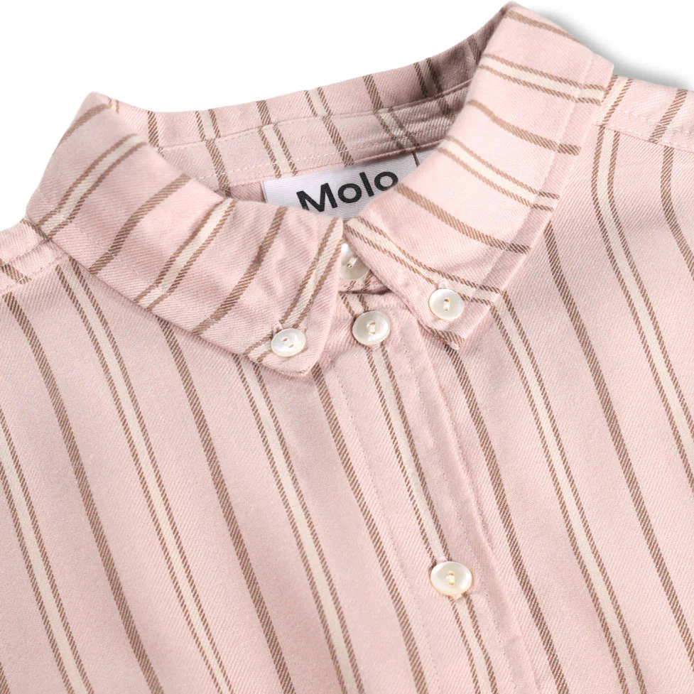 Molo Blush Bean Stripe Reganne Shirt - Image 3