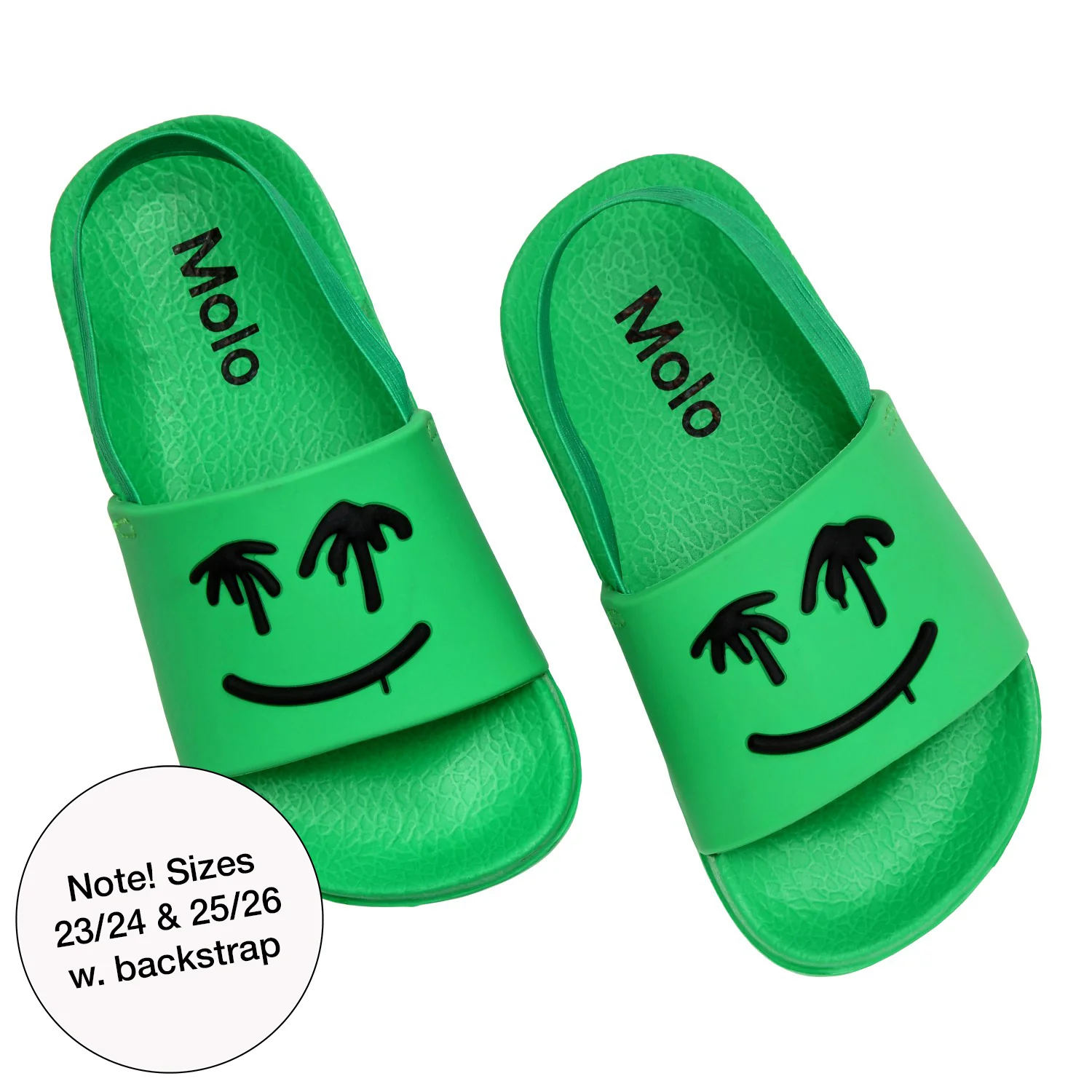 Molo Bright Green Zhappy Slides - Image 2