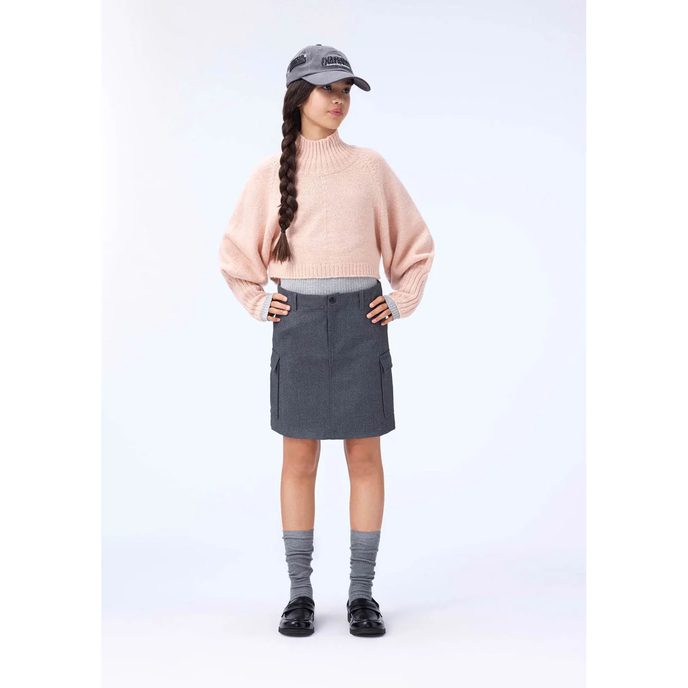 Molo Grey Silver Check Belli Skirt - Image 2