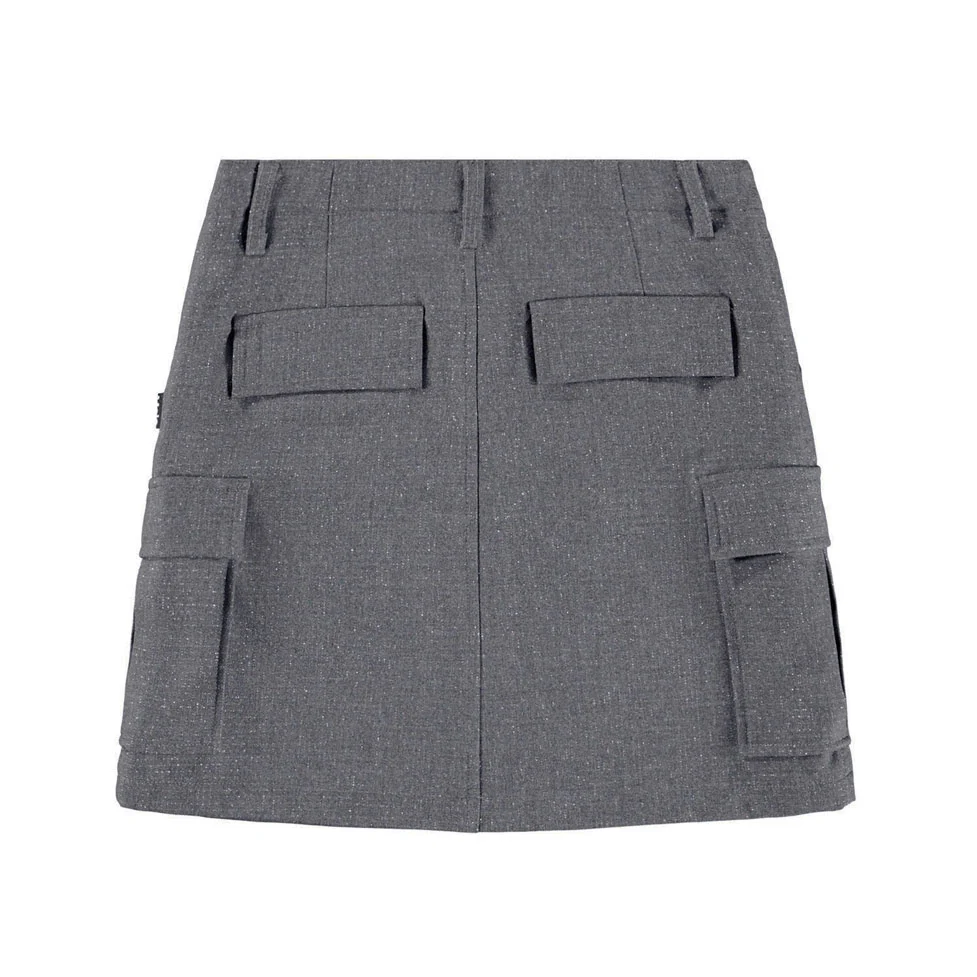 Molo Grey Silver Check Belli Skirt - Image 3