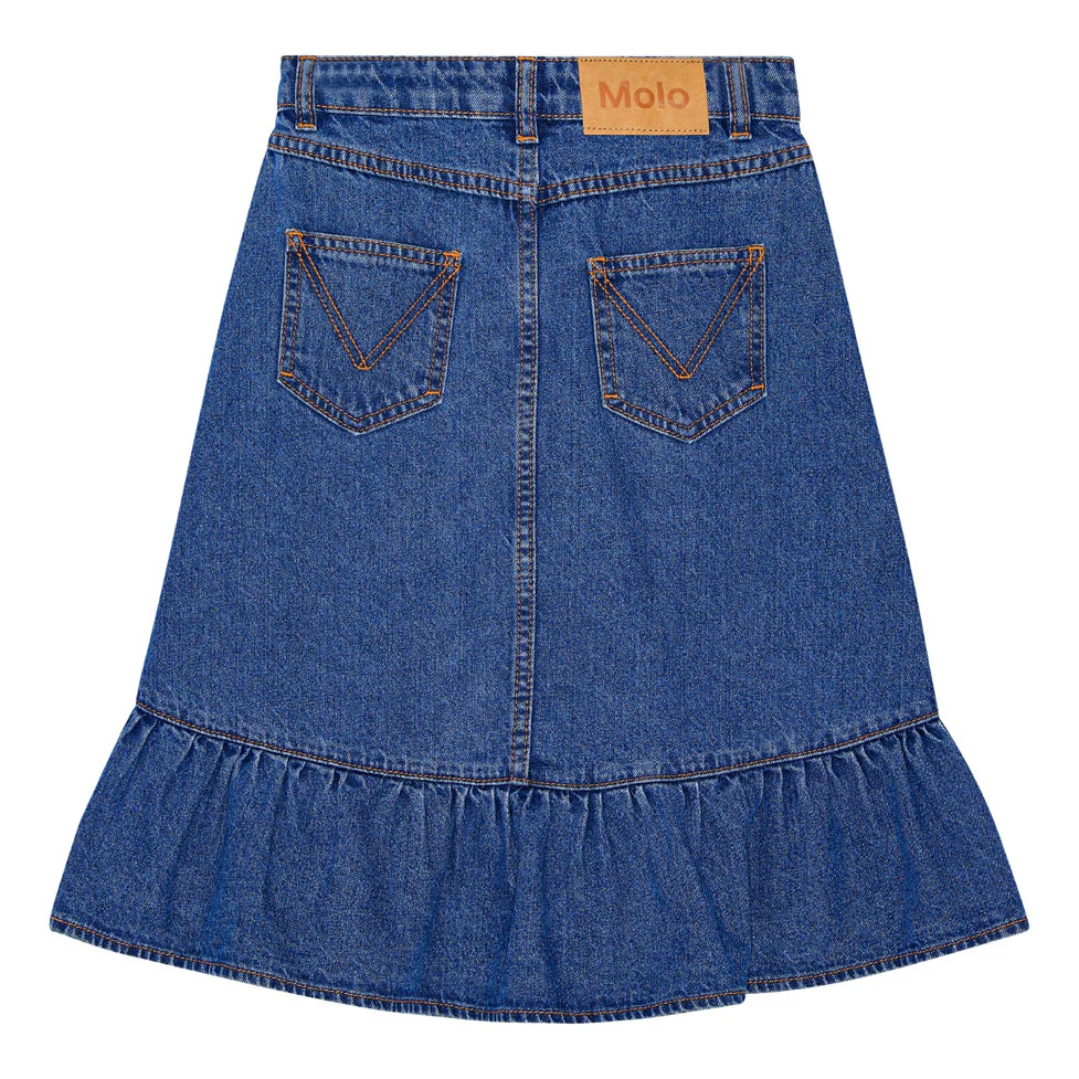 Molo Mid Blue Denim Belinda Skirt - Image 2