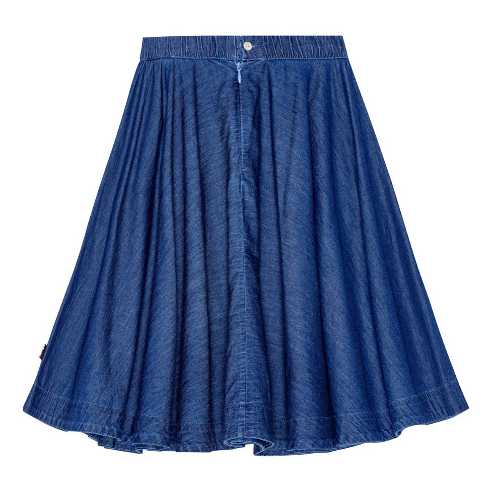 Molo Mid Blue Wash Bell Skirt - Image 2